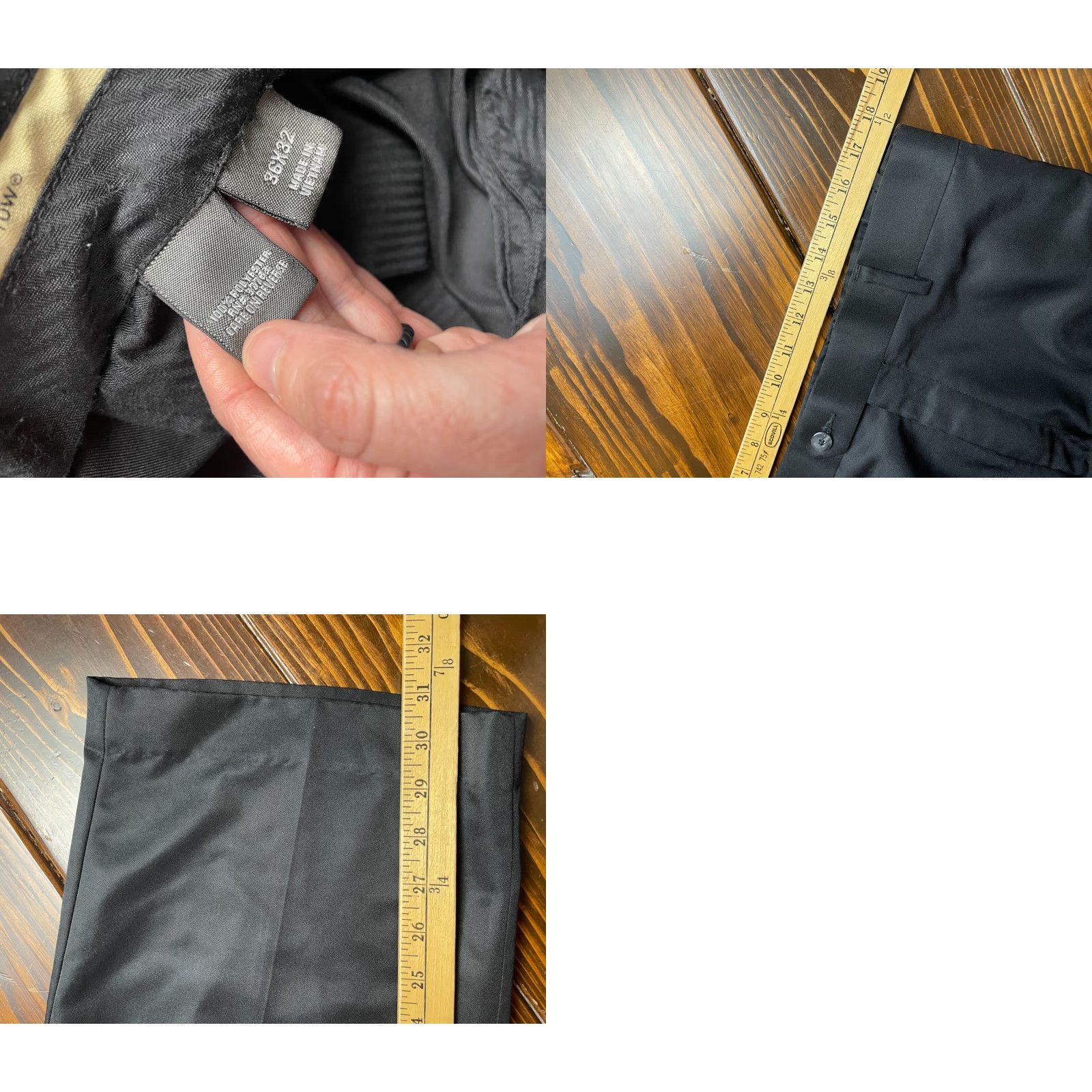 Croft & Barrow Croft & Barrow Dress Pants Men's 36X32 Black Silky Straight Cut Pockets Size US 36 / EU 52 - 8 Thumbnail