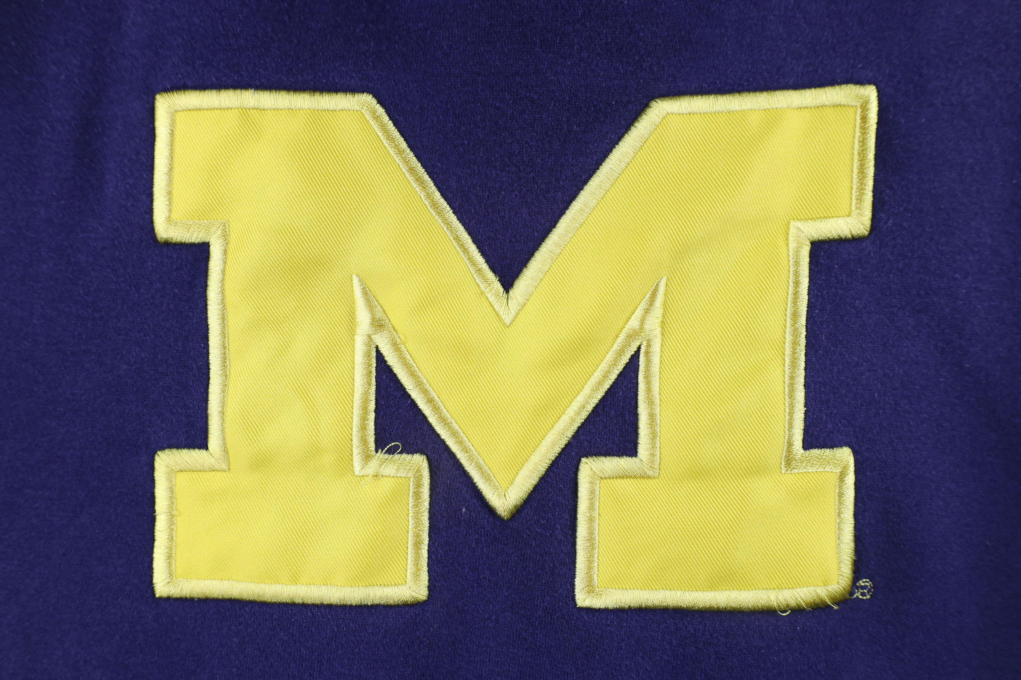 Vintage Vintage Block M University of Michigan Hoodie Sweatshirt Size US L / EU 52-54 / 3 - 6 Thumbnail