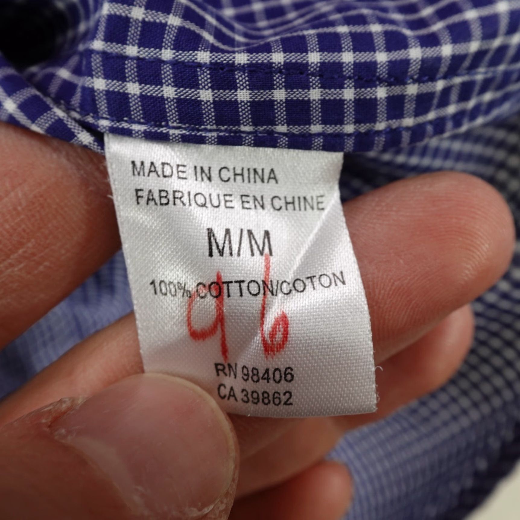 Theory Theory Shirt Mens Medium Blue White Plaid Button Up - Cotton - M - Blue - Theory - Button-Up - Long Sleeve - Collared - Mens - Classic Designer Shirt Size US M / EU 48-50 / 2 - 5 Thumbnail