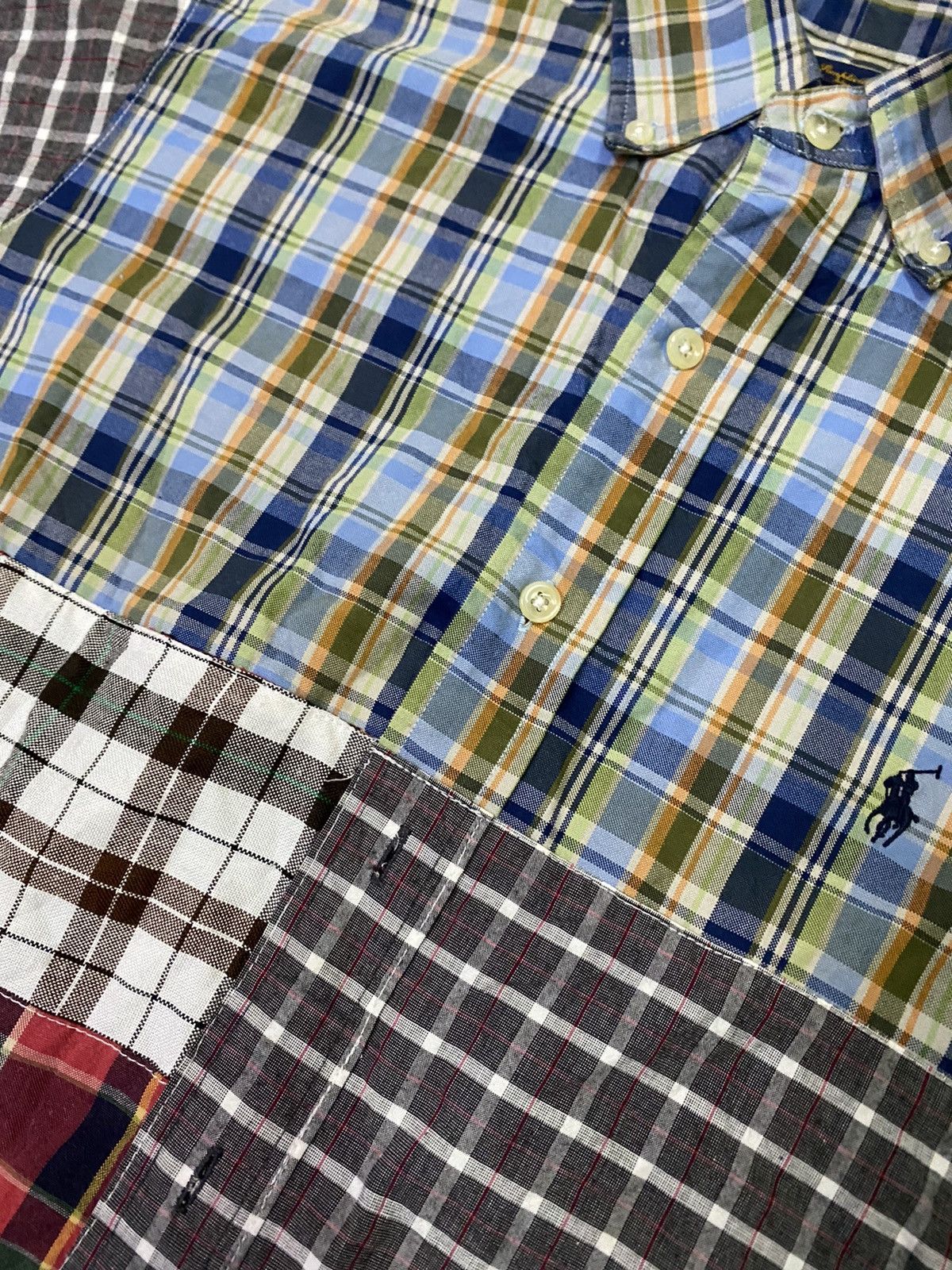 Polo Ralph Lauren 💥Vintage Simplicite Plus X Ralph Lauren Patchwork Shirt Size US L / EU 52-54 / 3 - 3 Thumbnail