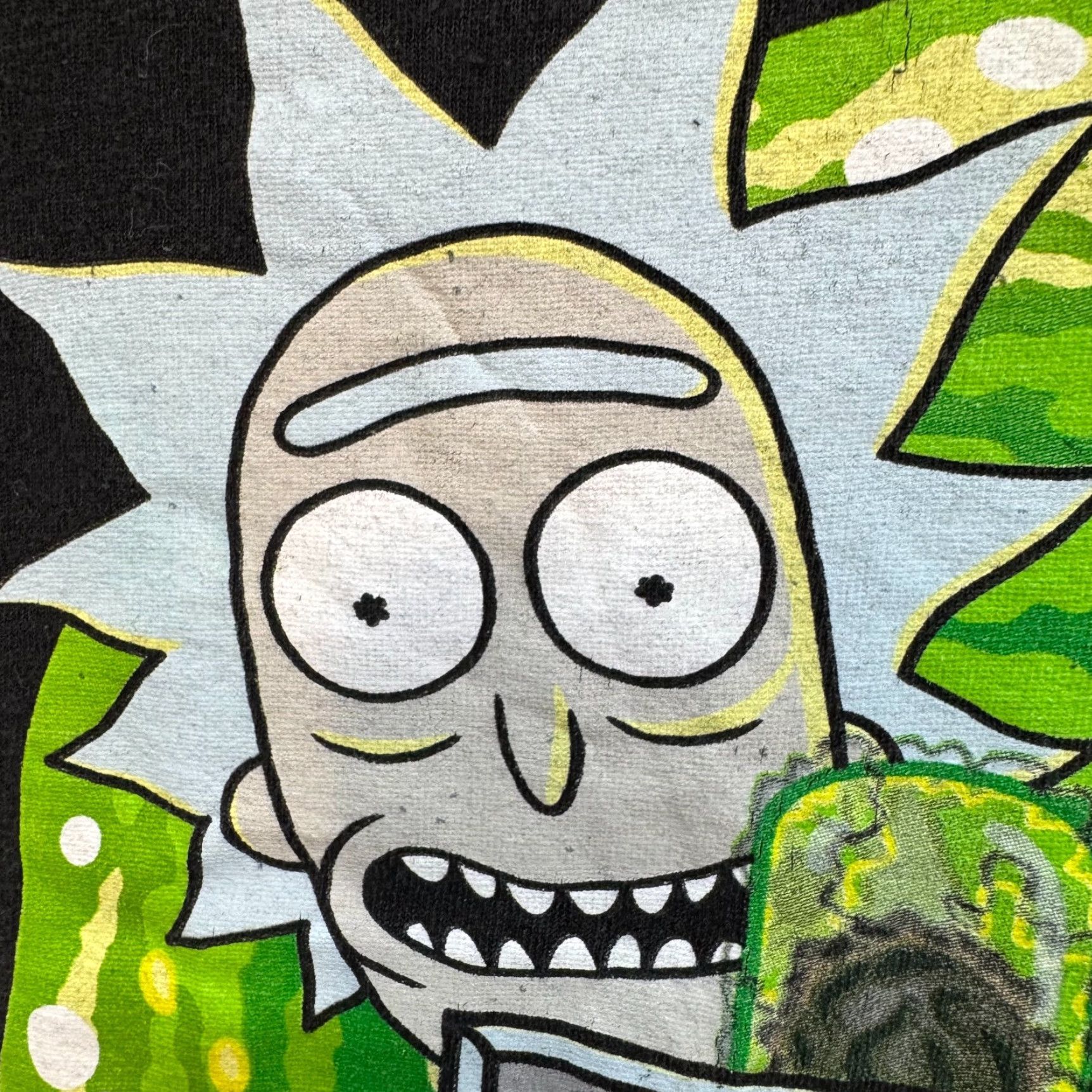 Delta Rick and Morty T-Shirt Large Black Graphic 100% Cotton Size US L / EU 52-54 / 3 - 6 Thumbnail