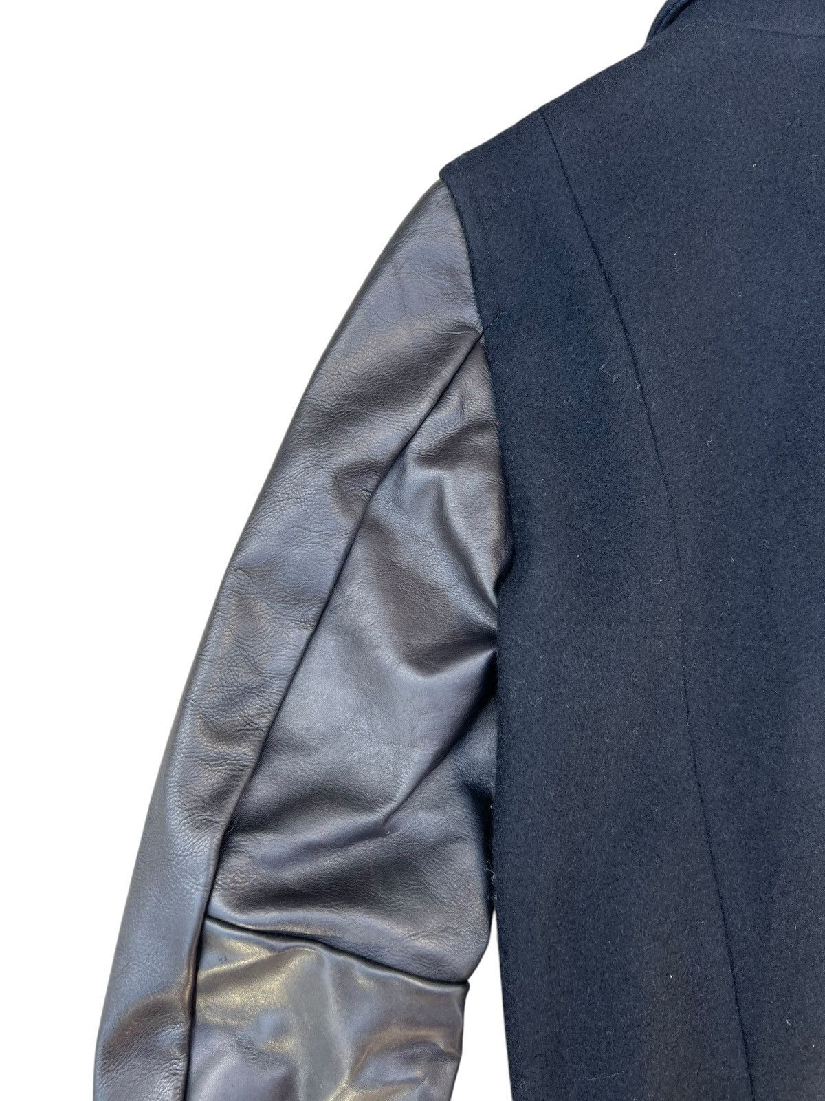 Leather STUDIOUS Japan Asymmetrical Wool Cowhide Leather Jacket Size US S / EU 44-46 / 1 - 21 Thumbnail