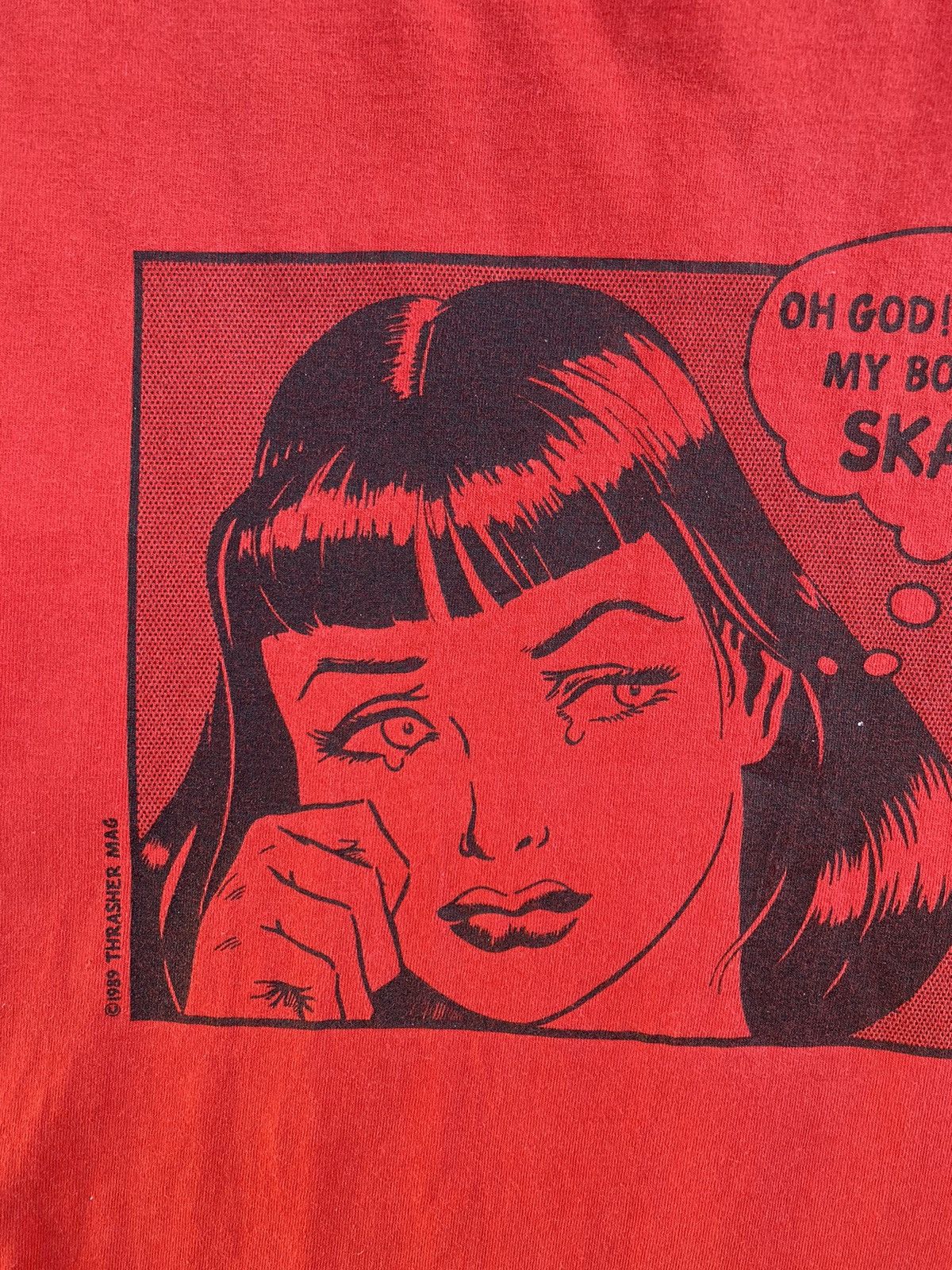 Vintage Sick🔥Vintage 1989 Thrasher Magazine My Boyfriend Skate Tees Size US M / EU 48-50 / 2 - 4 Thumbnail
