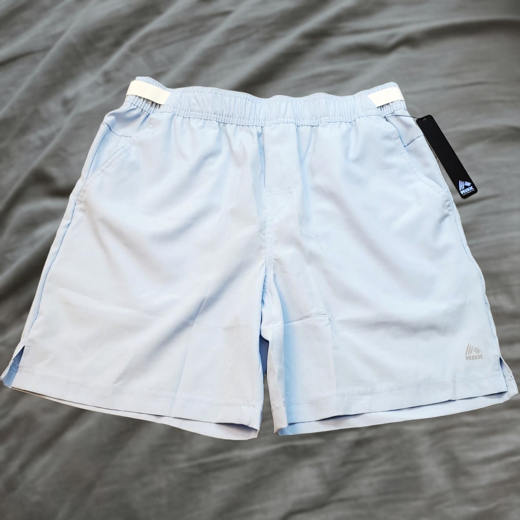 Vintage RBX Active Training Shorts Mens M Blue Performance Side Slit Wicking Resistant Size US 31 - 1 Thumbnail