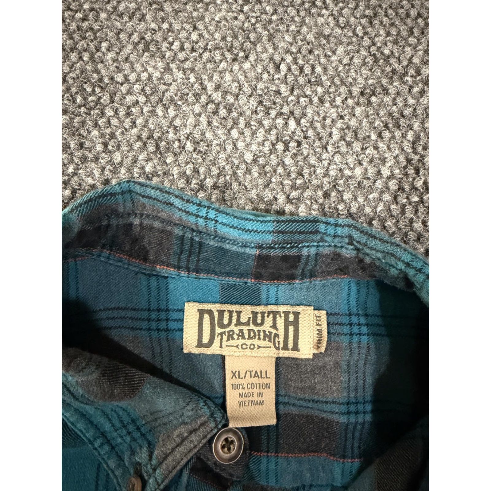 Duluth Trading Company Duluth Trading Co Shirt Mens XLT Blue Plaid Flannel Long Sleeve Button Front Shirt Size US XL / EU 56 / 4 - 4 Thumbnail