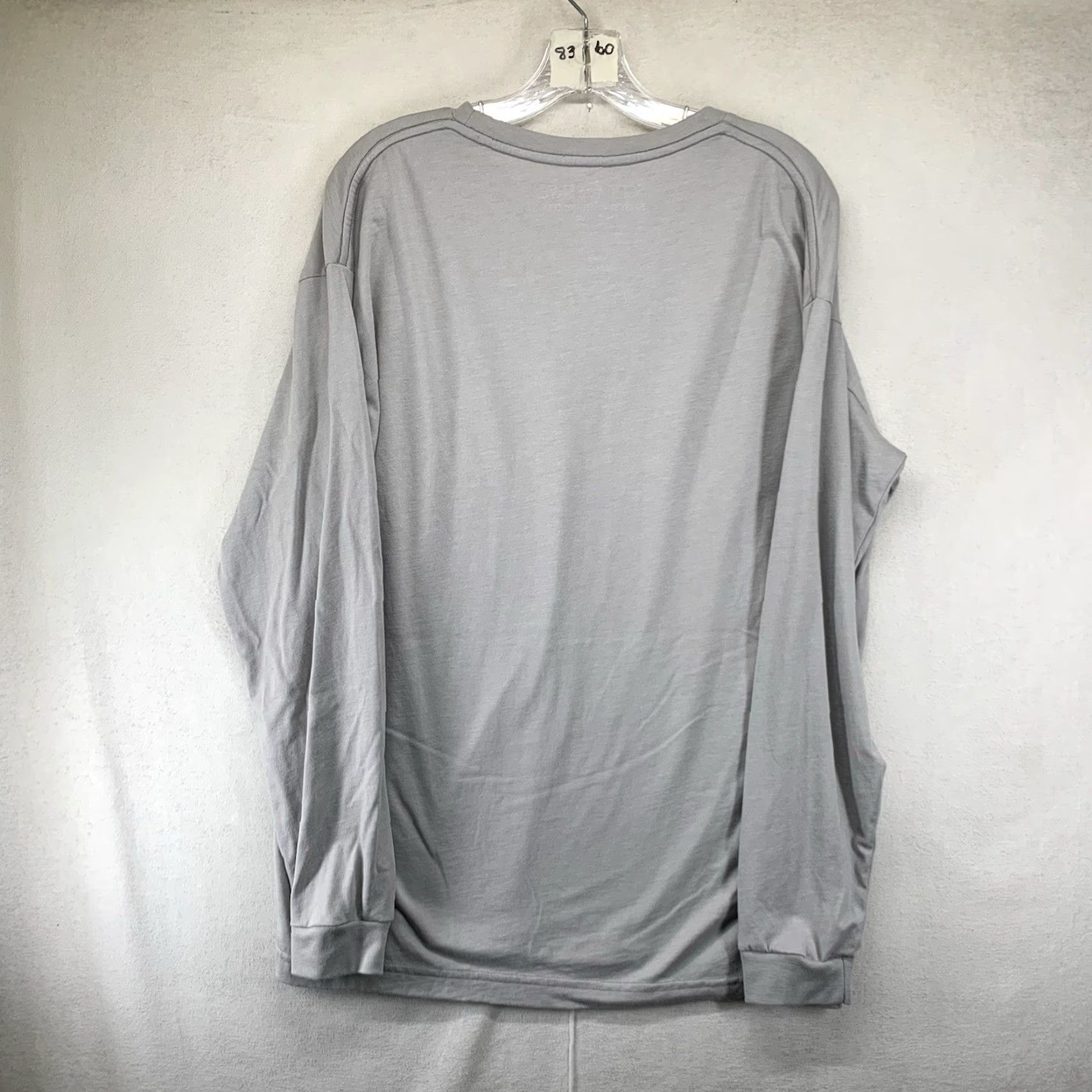 Vintage Soft Serve Gray Long Sleeve T-Shirt XL Organic Cotton Casual Top Womens Size XL / US 12-14 / IT 48-50 - 2 Thumbnail