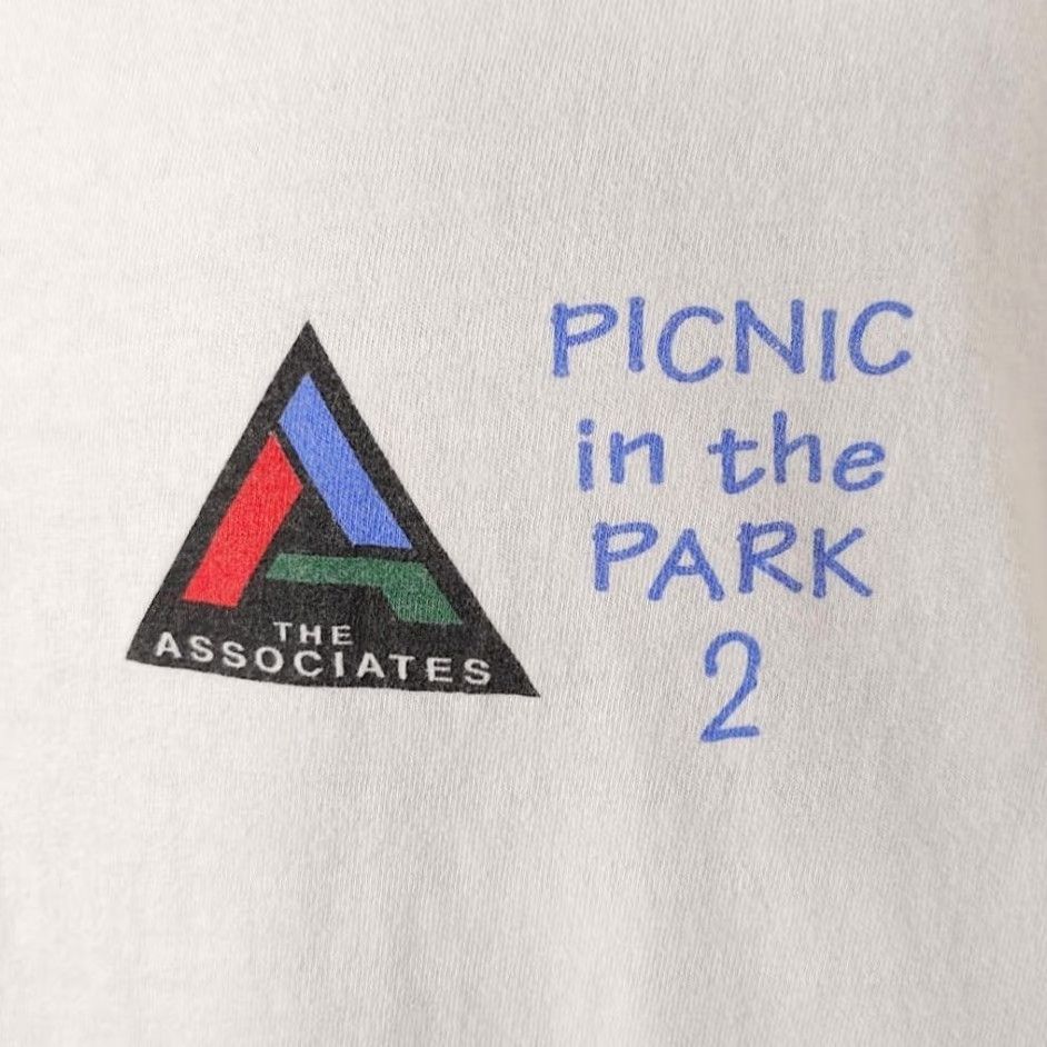 Hanes VINTAGE The Associates T Shirt Mens XL White 90s Picnic In The Park 1997 Hanes Cotton Crew Neck Short Sleeve Solid Double-Sided Mens Size US XL / EU 56 / 4 - 3 Thumbnail