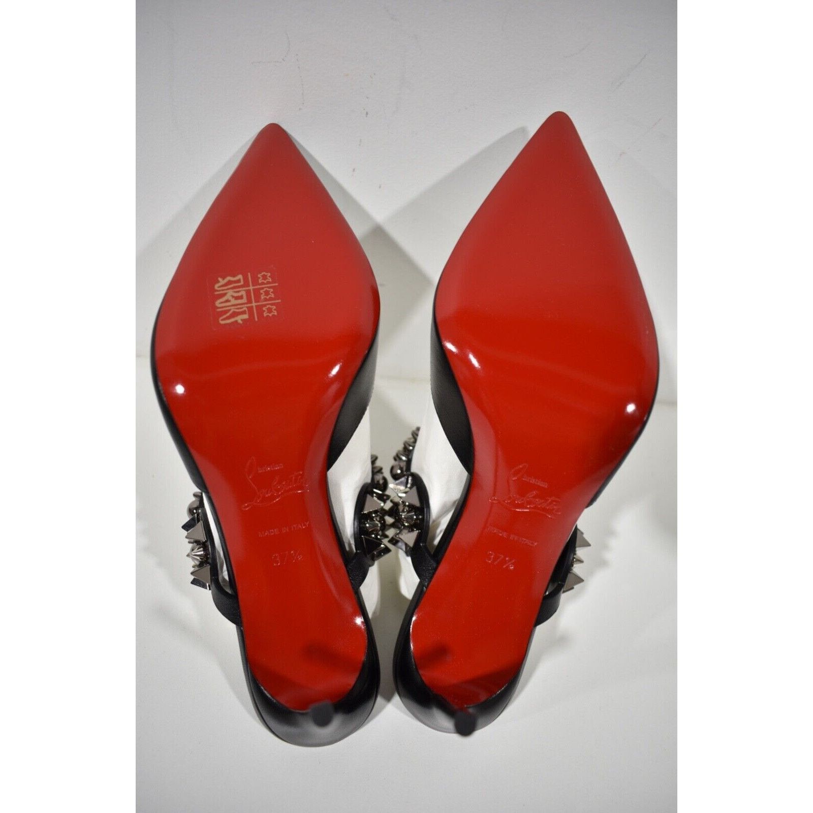 Christian Louboutin Miss Goldora 85 Black Backless Sandal Mule Heel Pump 37.5 Size US 7.5 / IT 37.5 - 12 Thumbnail
