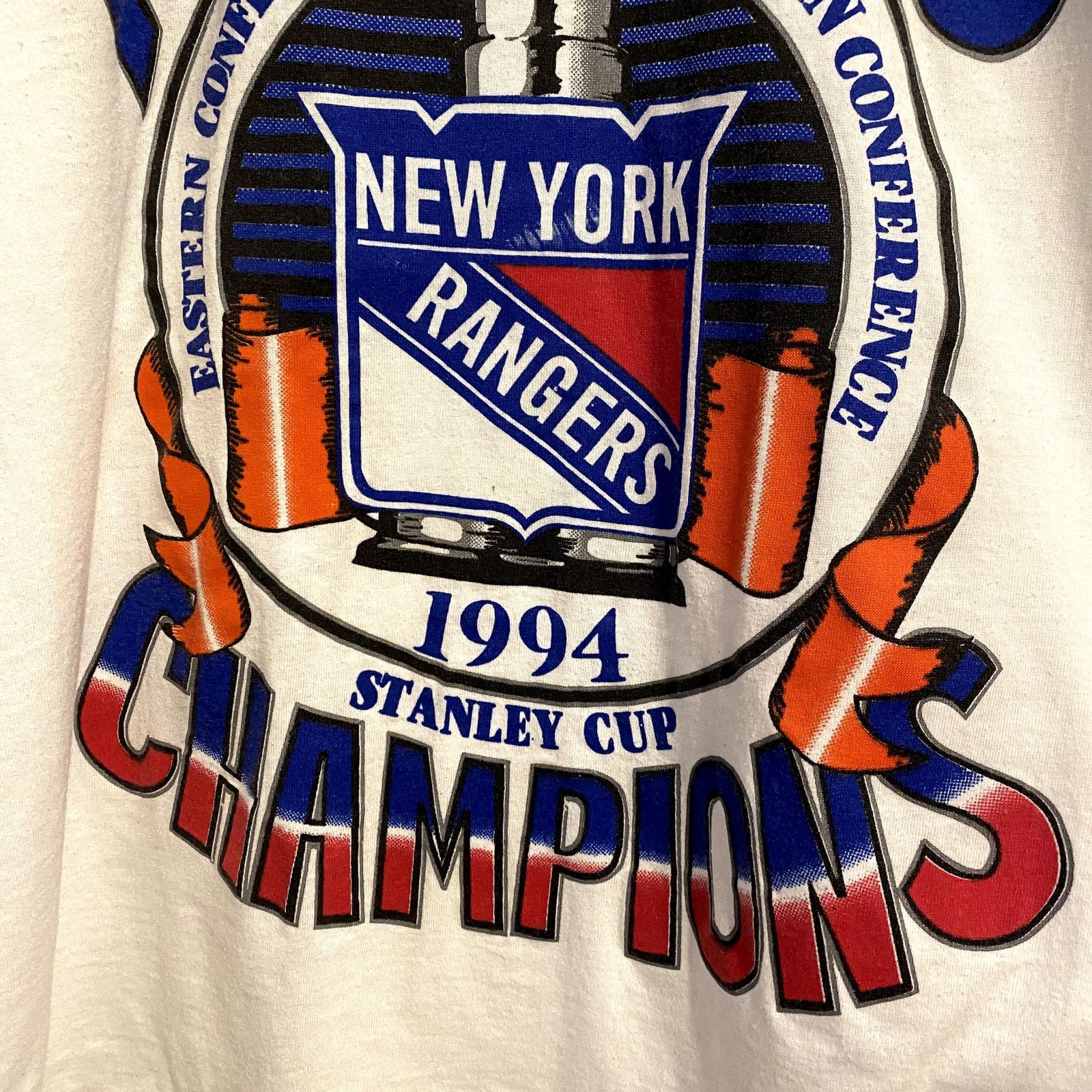 NHL × Vintage Vintage New York Rangers T Shirt NHL Hockey Stanley Cup 1994 Size US XL / EU 56 / 4 - 3 Thumbnail