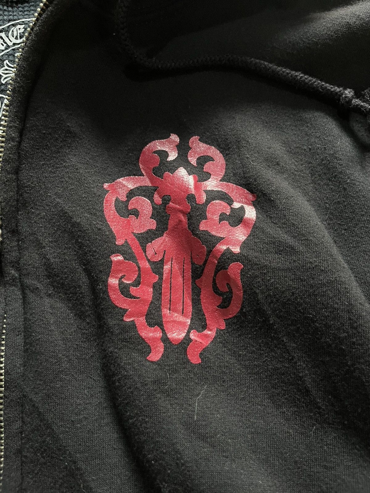 Chrome Hearts Chrome Heart Dagger Red Hoodie Zip Size US M / EU 48-50 / 2 - 10 Thumbnail