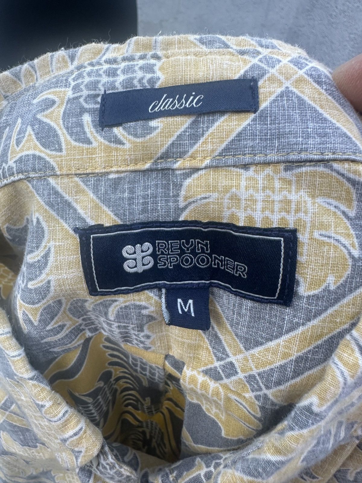 Reyn Spooner Reyn Spooner "Kiewit Hawaii Sign" Yellow/Blue Classic Medium Size US M / EU 48-50 / 2 - 5 Thumbnail