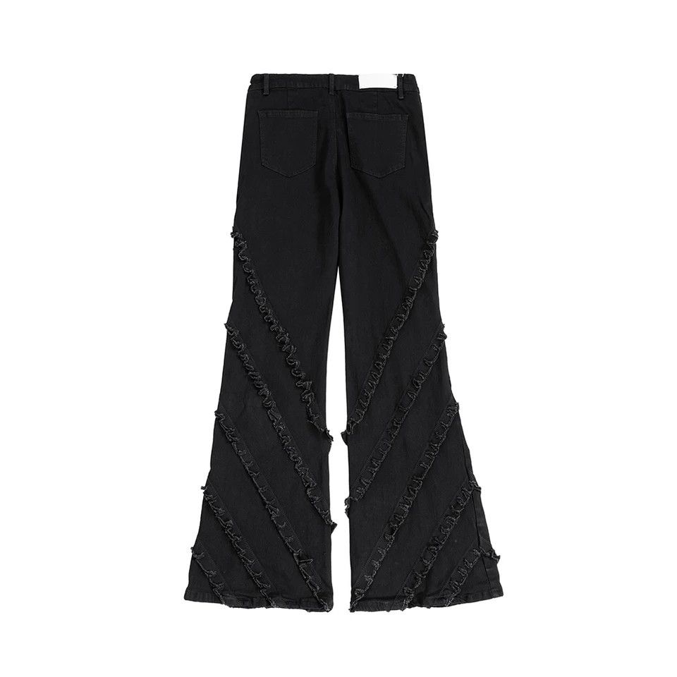 Vintage Rough Edge Fringe Flare jeans Size US 34 / EU 50 - 2 Thumbnail