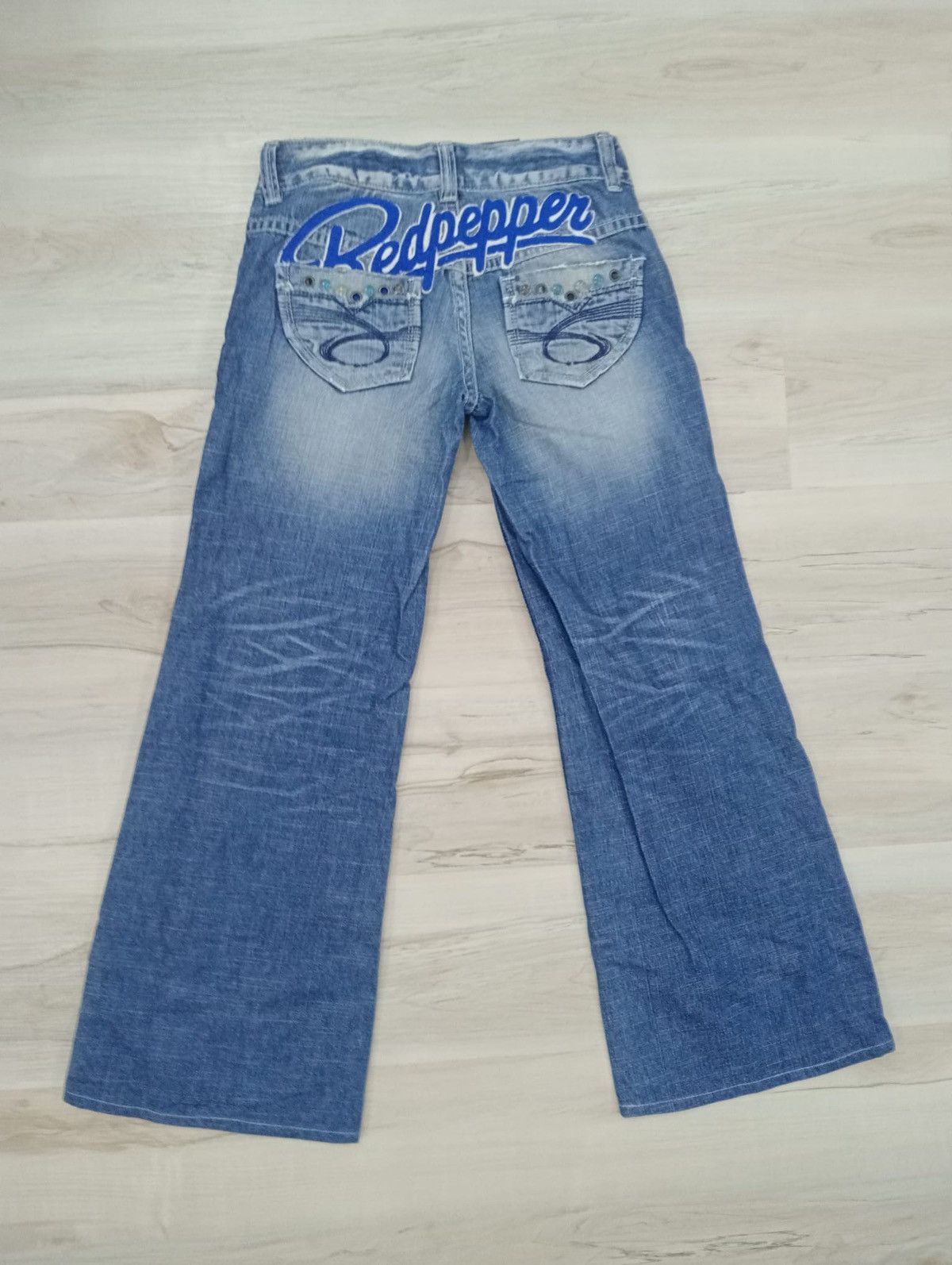 Designer × Japanese Brand Red Pepper distressed flared denim Size US 30 / EU 46 - 2 Thumbnail