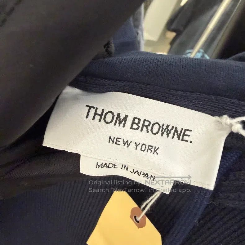 Thom Browne Thom Browne Long-Sleeve Hoodie with Dark Striped Sleeves Size US L / EU 52-54 / 3 - 3 Thumbnail