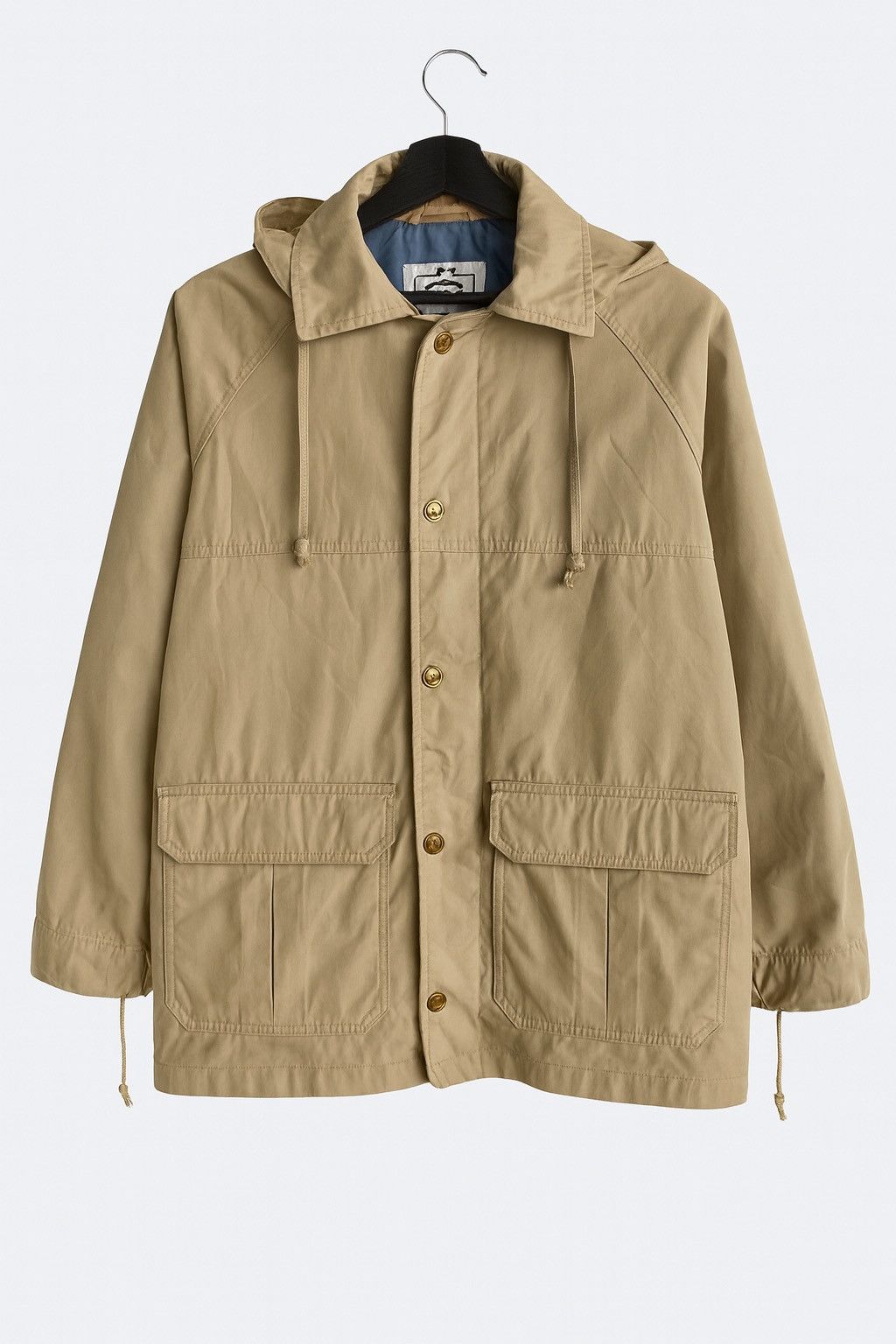 Woolrich Woolen Mills Vintage Woolrich Tan Field Jacket with Hood Classic American Size US S / EU 44-46 / 1 - 1 Thumbnail