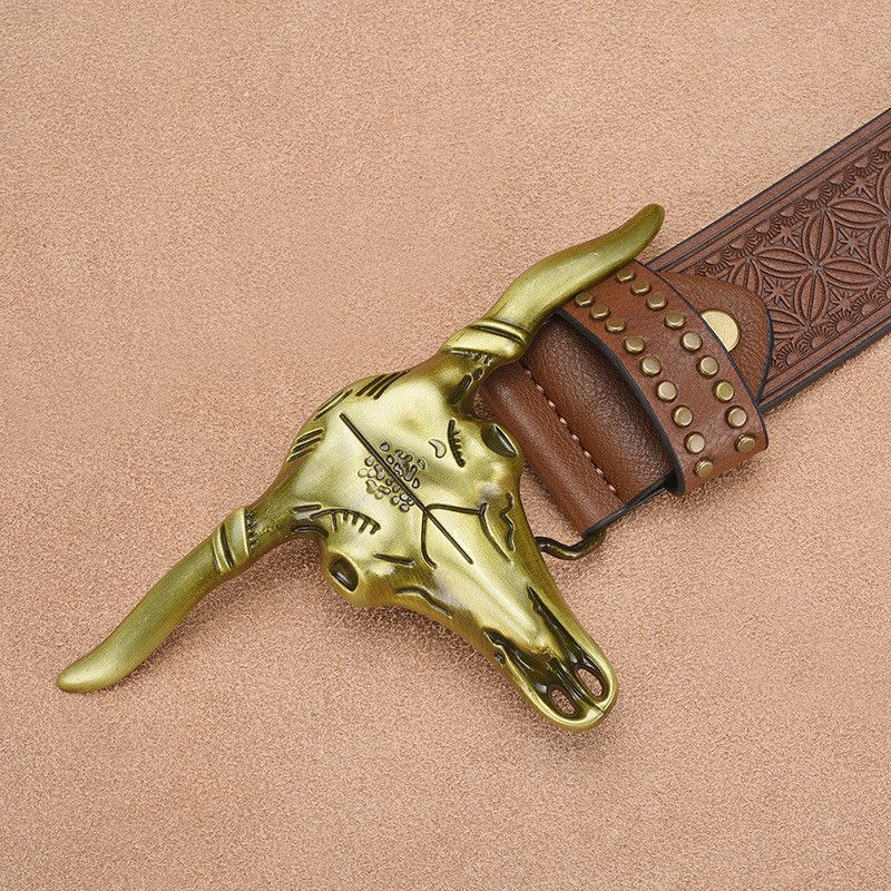 Other Cowboy Leather Belt Size ONE SIZE - 3 Thumbnail