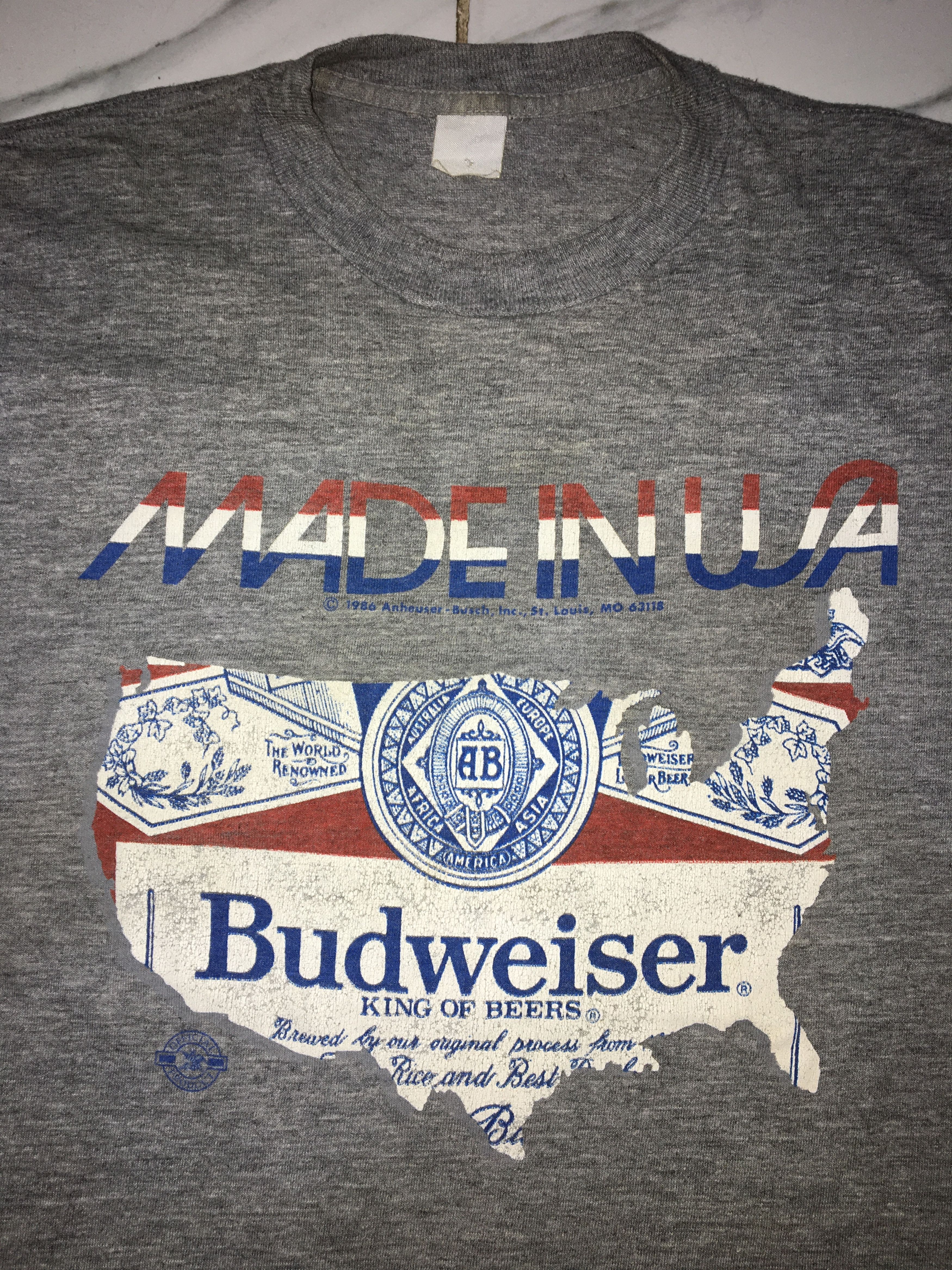Budweiser Vintage 80s Budweiser Tshirt Size US M / EU 48-50 / 2 - 2 Thumbnail