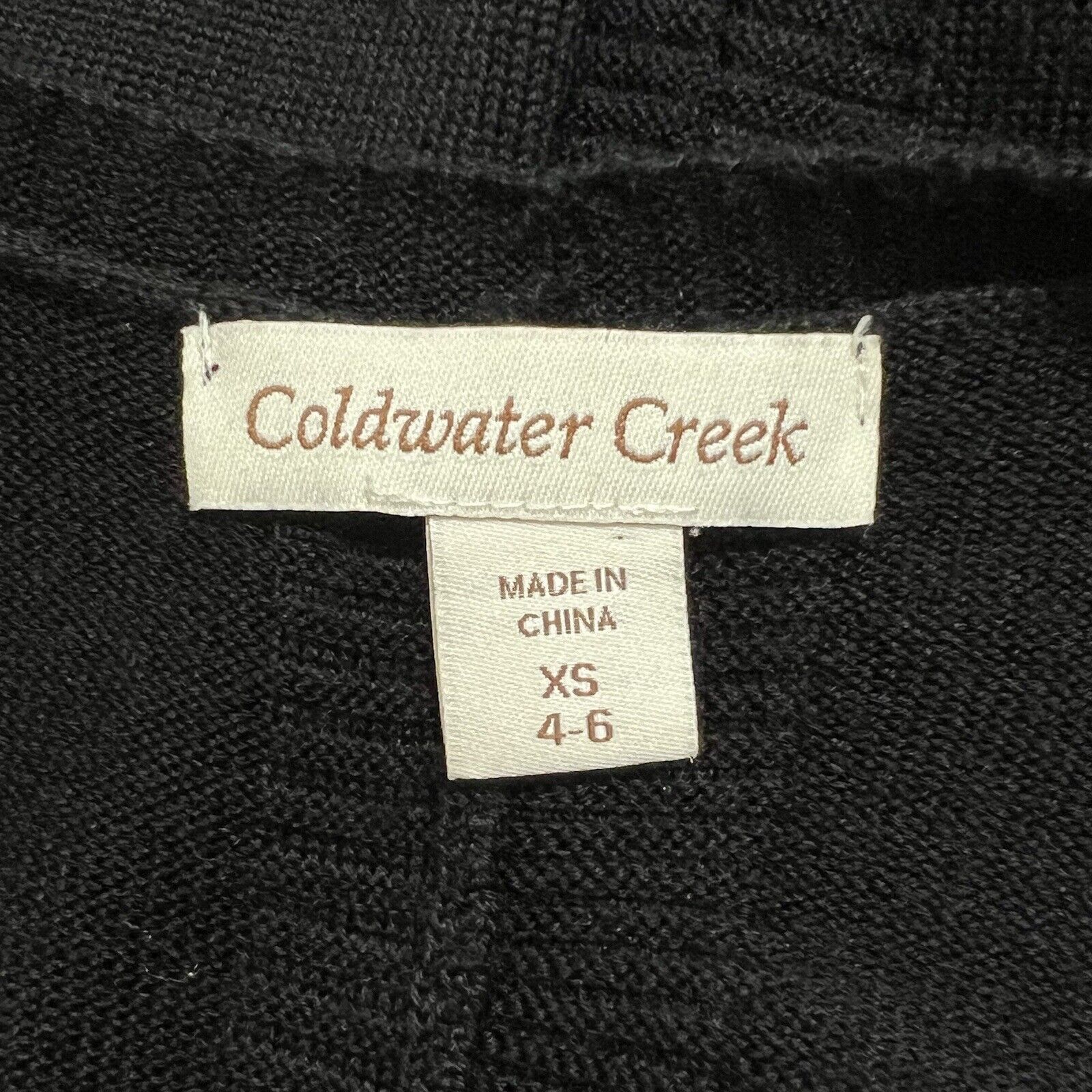 Coldwater Creek Coldwater Creek Wool Blend Black Cardigan Sweater Size XS / US 0-2 / IT 36-38 - 3 Thumbnail