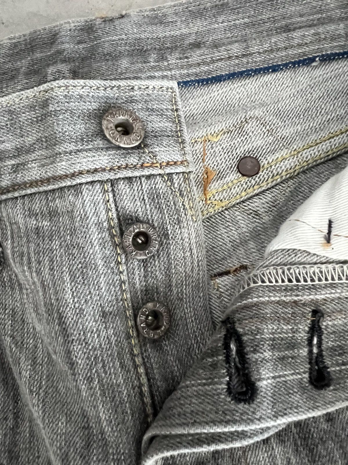Kapital Kapital Grey Black Denim Jeans Size US 31 - 2 Thumbnail