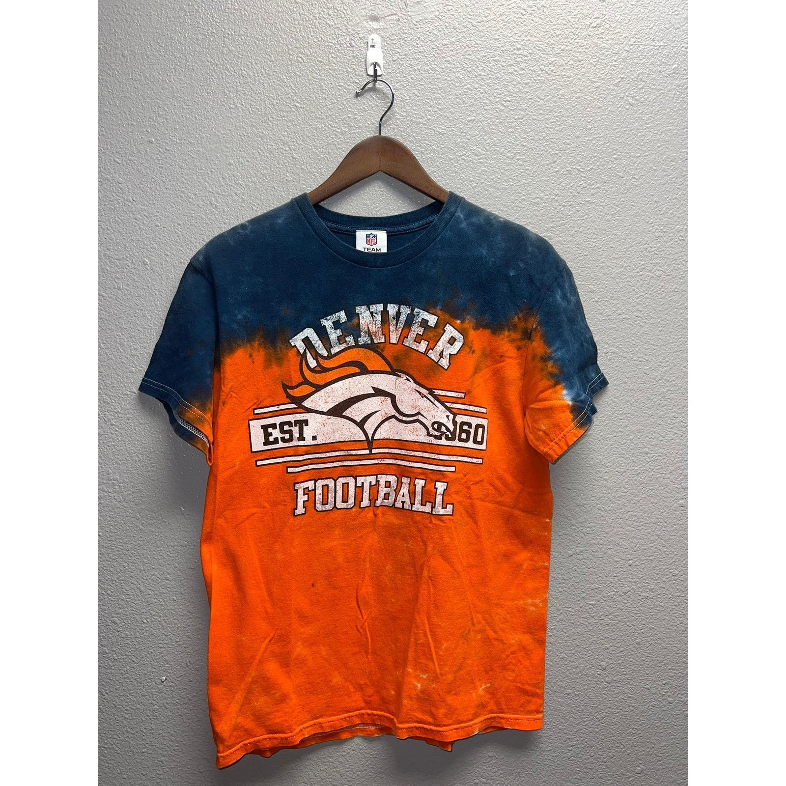 NFL NFL Denver Broncos Shirt Tie Dye Blue Orange Football Tee M Size US M / EU 48-50 / 2 - 1 Thumbnail