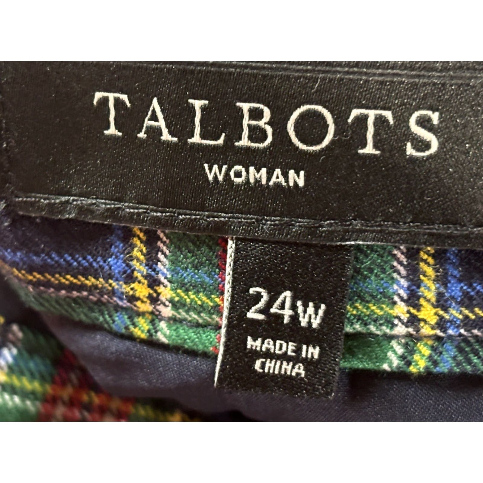 Talbots Talbots Plaid Wool Blend Pants 24W Plus Elastic Sides Tartan Bows Multicolor Womens Size 42" / US 20 - 7 Thumbnail