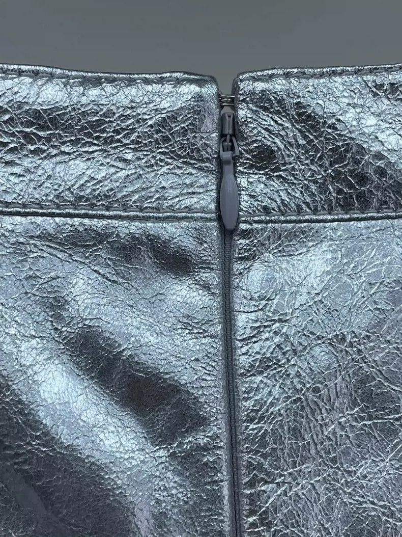 Balenciaga Balenciaga Silver Skirt Size 24" / US 00 / IT 34 - 6 Thumbnail