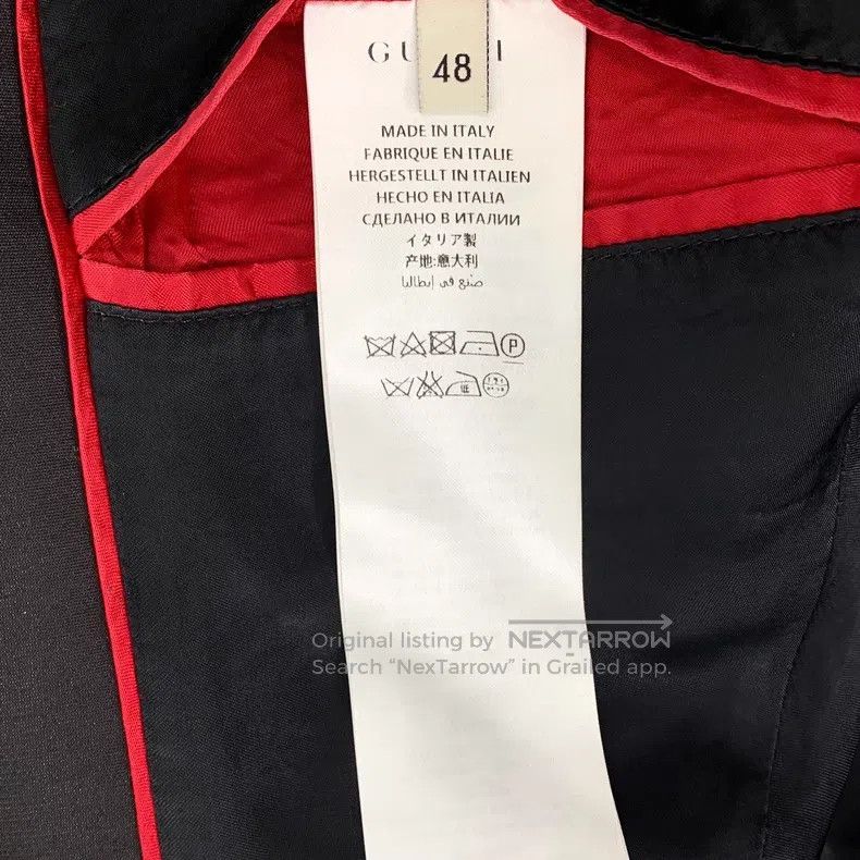 Gucci Gucci Black tiger embroidered mulberry silk zipper long-sl Size US M / EU 48-50 / 2 - 7 Thumbnail