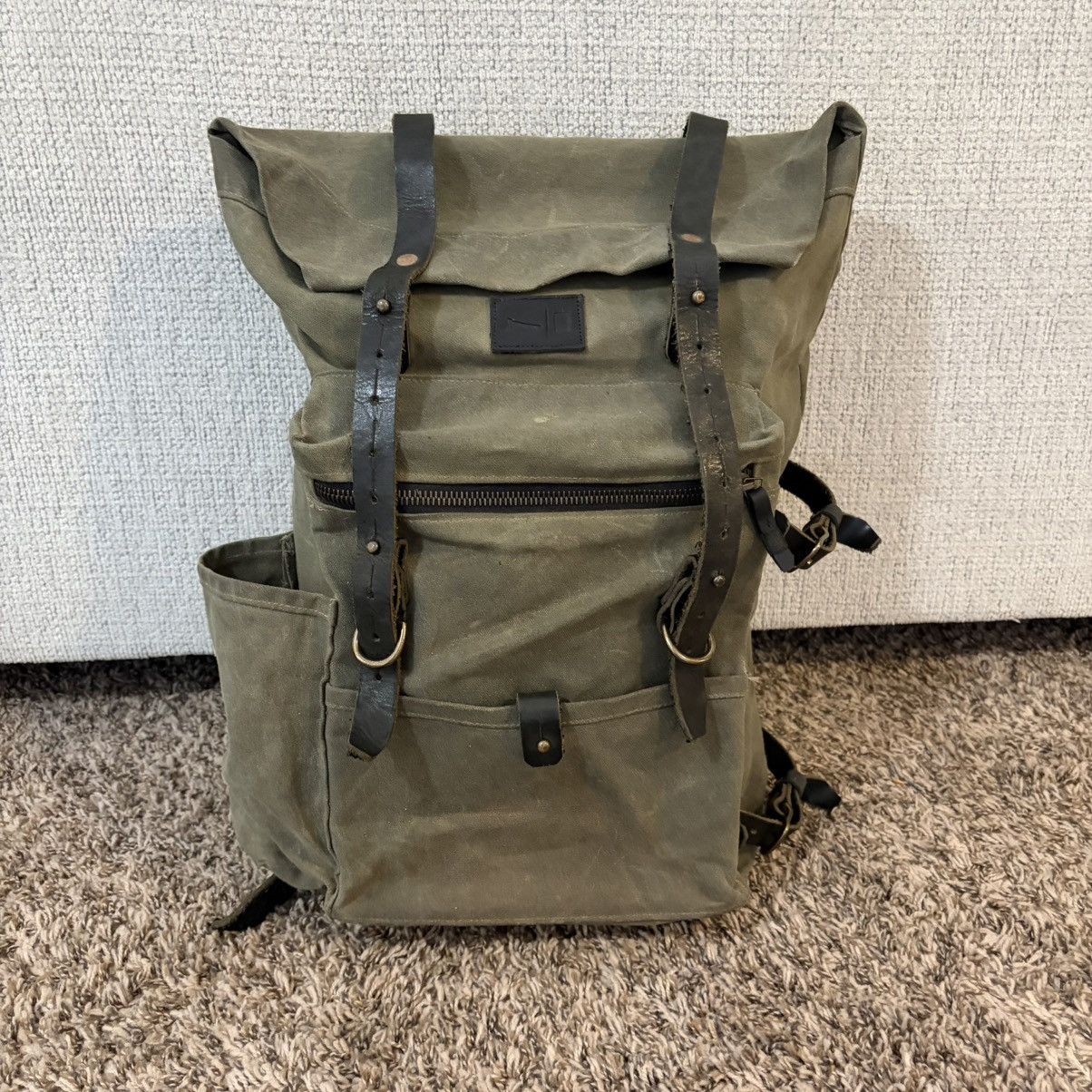 Bradley Mountain Bradley Mountain Wilder Backpack Waxed Canvas Leather Strap Size ONE SIZE - 3 Thumbnail