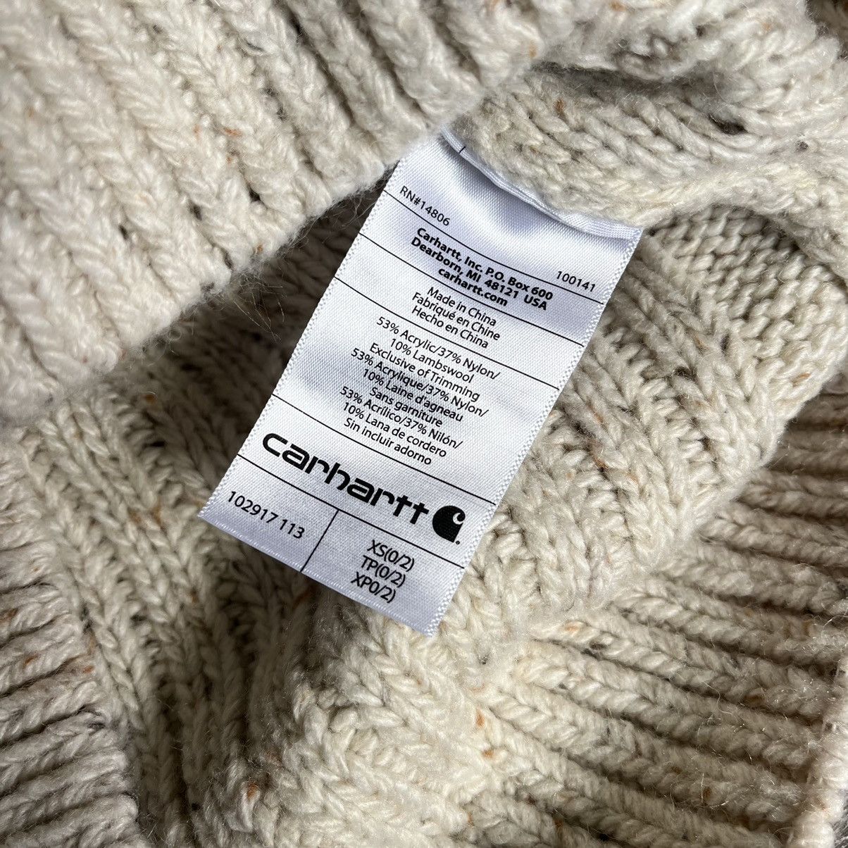 Carhartt Vintage Carhartt Cable Knit Elbow Patch Rope Sweater Rare Size XS / US 0-2 / IT 36-38 - 5 Thumbnail