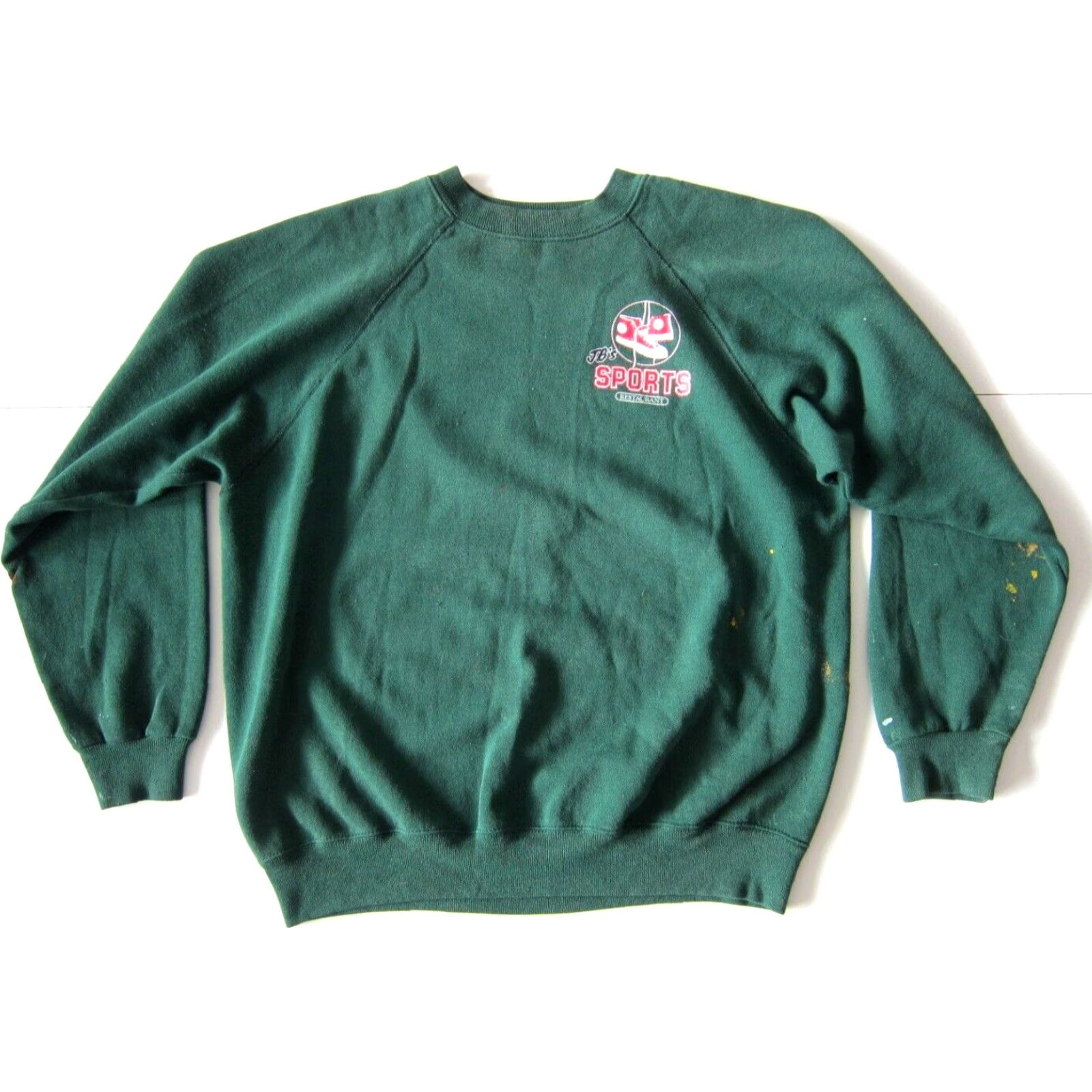 Hanes VINTAGE Hanes Sweatshirt Men XL Green Distressed Sports JB's Restaurant Orlando Florida Size US XL / EU 56 / 4 - 2 Thumbnail