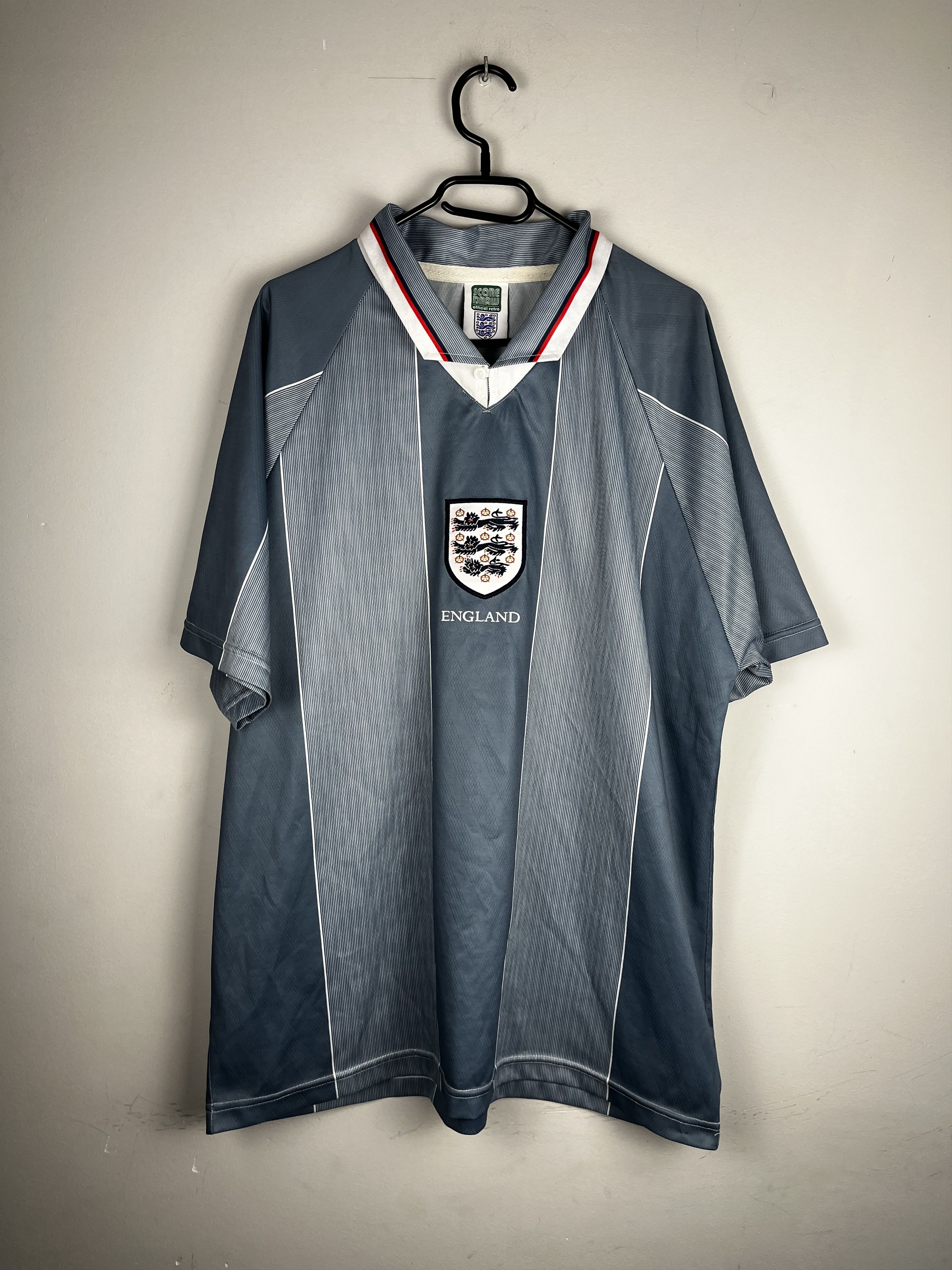 Vintage Score Draw England 1996 Away Jersey Size US XL / EU 56 / 4 - 1 Thumbnail