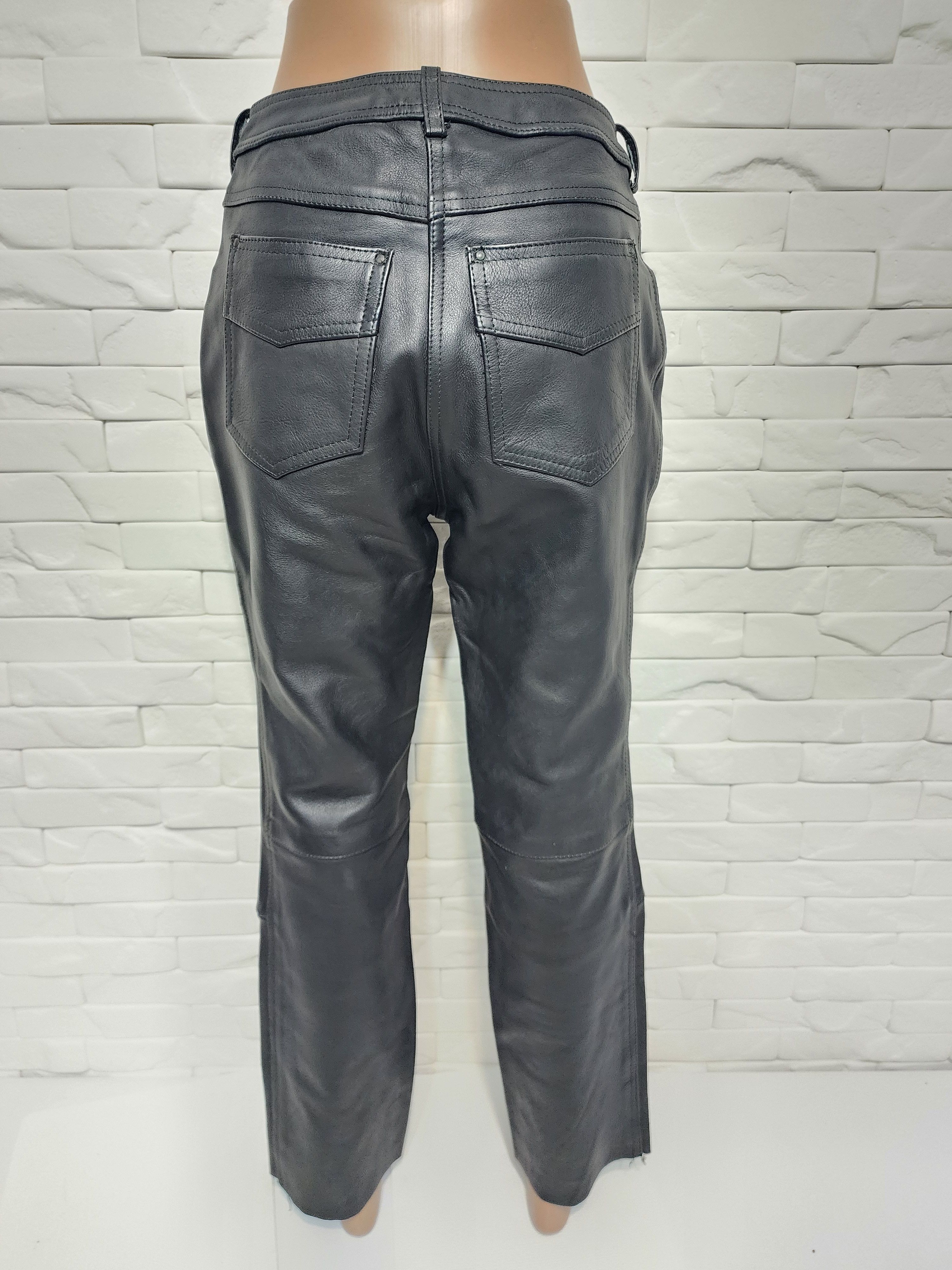 Black Biker Leather Pants: Women's Denim Style