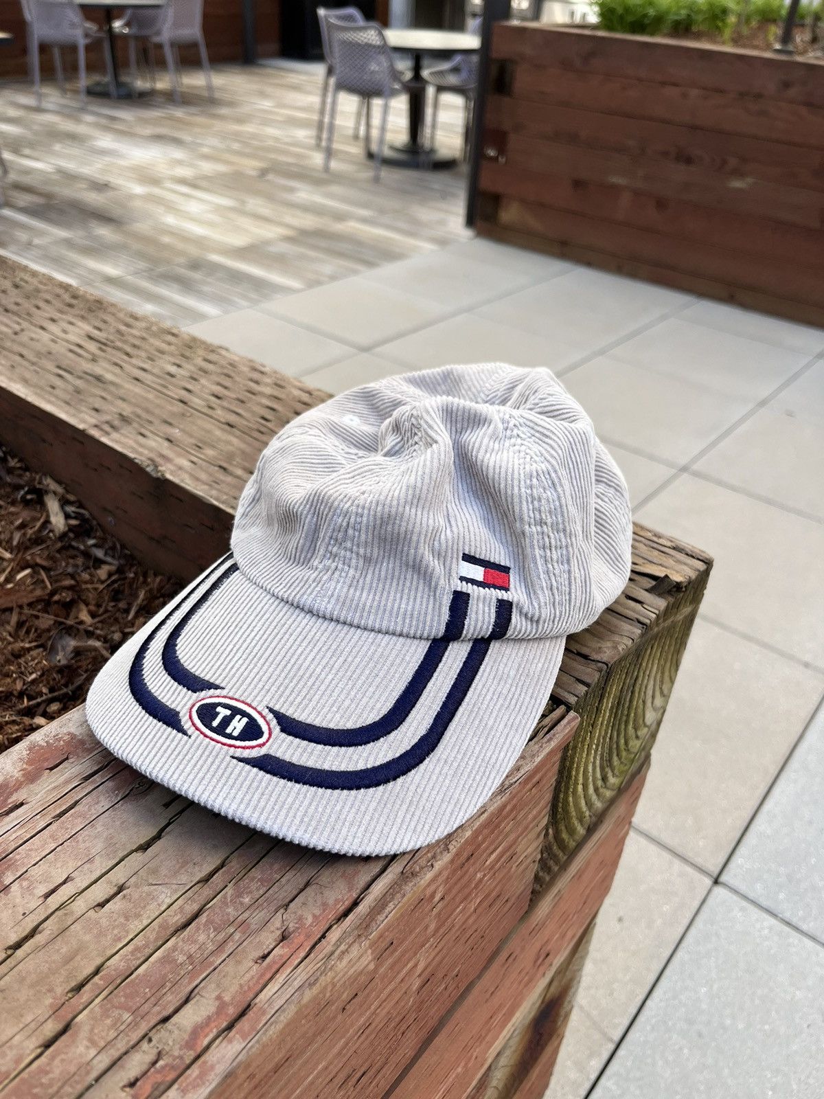 Tommy Hilfiger × Vintage Vintage Tommy Hilfiger Corduroy Cap Hat Y2K Size ONE SIZE - 1 Thumbnail