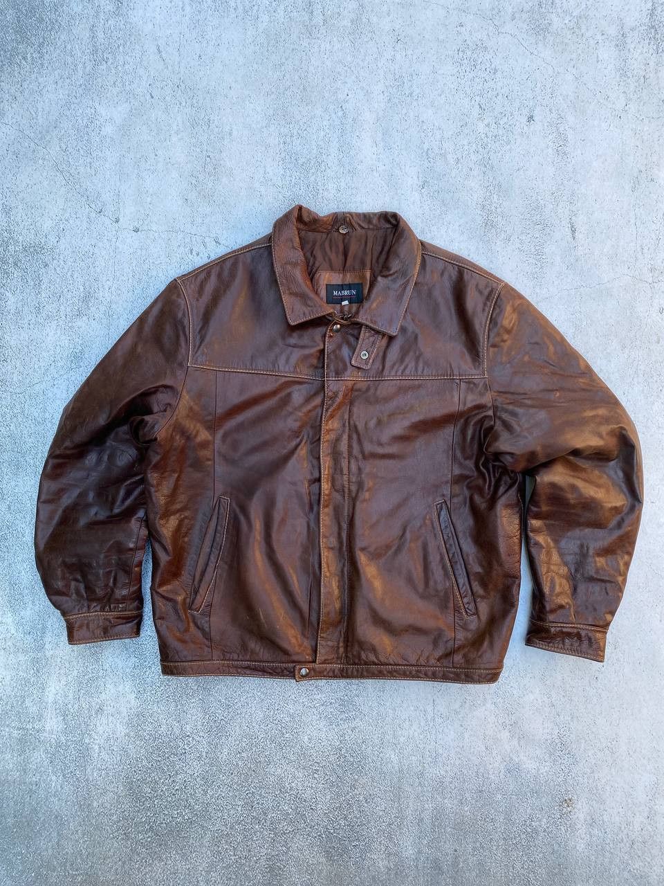 Other Leather Faded Avant Garde brown Diesel style Jacket Size US L / EU 52-54 / 3 - 1 Thumbnail