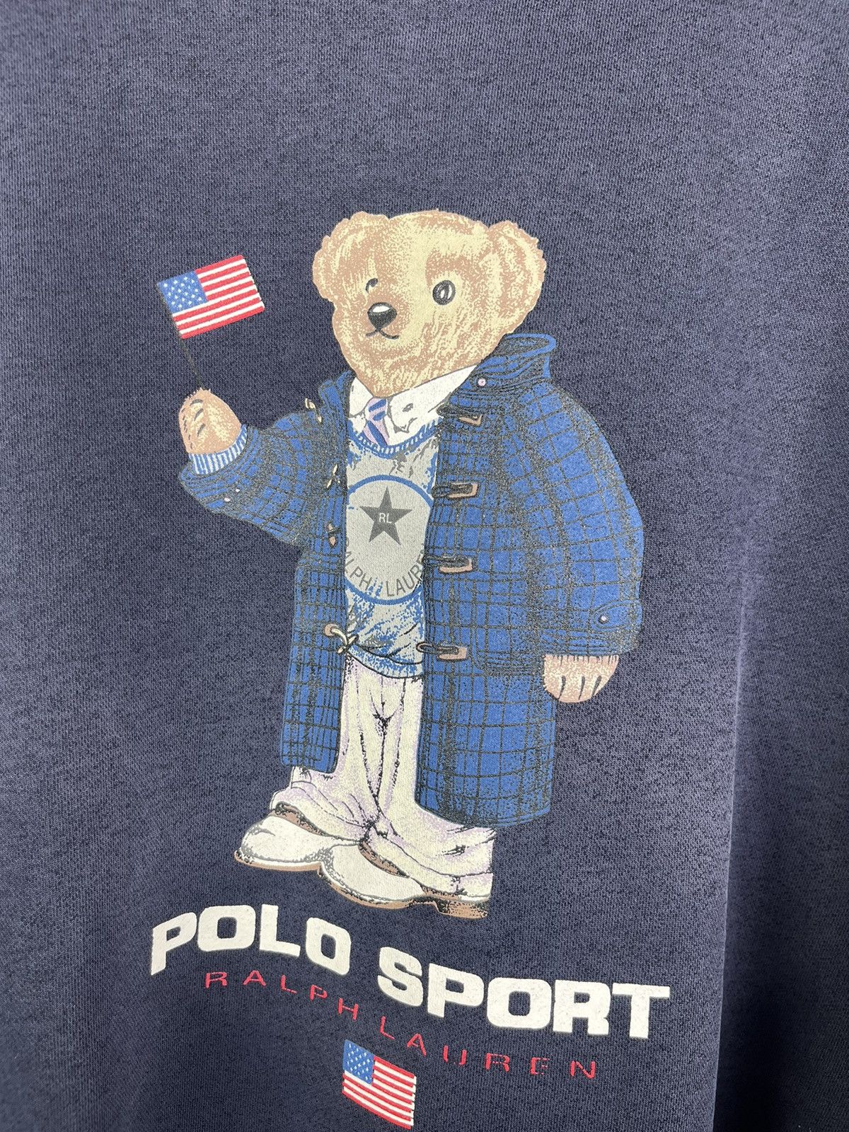 Polo Ralph Lauren Vintage Ralph Lauren Polo Sport Bear Sweatshirt Blue Size L Size US L / EU 52-54 / 3 - 3 Thumbnail