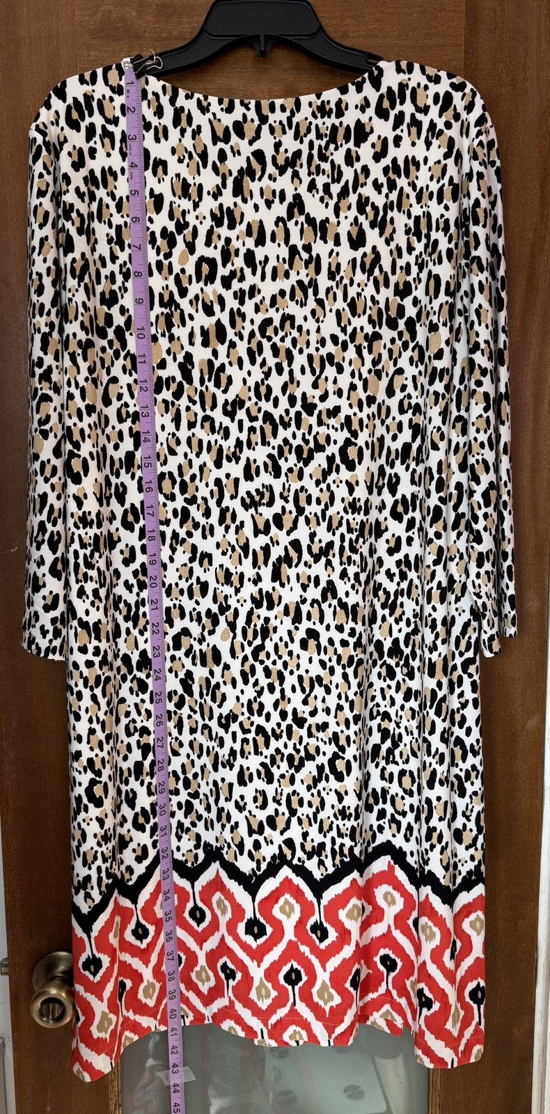 Chicos Chico’s Women’s Animal Print Shift Ikat 3/4 Sleeve Dress Size 3XL / US 20-22 - 9 Thumbnail