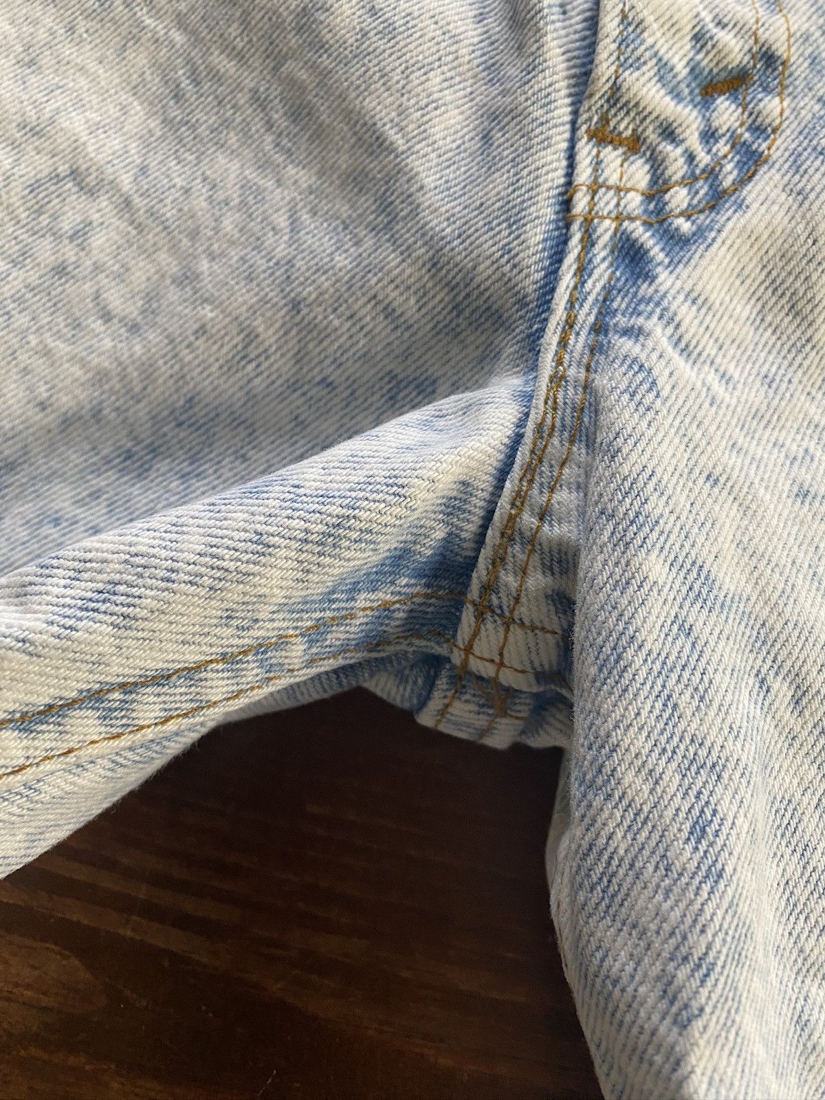 Levi's Vintage 80’s Levi’s Orange Tab Acid Wash Denim Jean Shorts Size US 31 - 16 Thumbnail