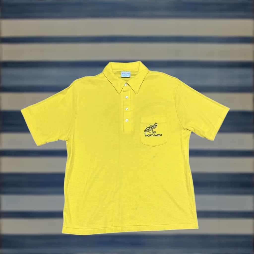 Vintage VINTAGE ScreenMates Yellow Polo Shirt L Men’s USA Lions 80s Polo Shirt Short Sleeve Button-Down Collar Polo Mens Yellow Lions USA 80’s Size US L / EU 52-54 / 3 - 1 Thumbnail