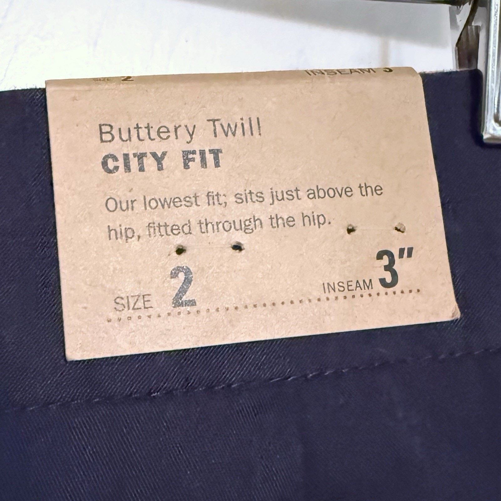 J.Crew J Crew Shorts Womens 2 Navy Chino Buttery Twill City Fit NWT Size 26" / US 2 / IT 38 - 4 Thumbnail