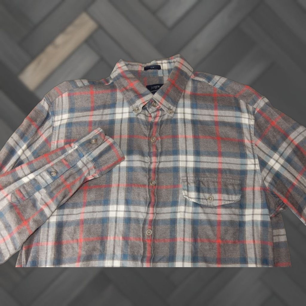 J.Crew J.CREW Men's Button-Front Shirt Size M Slim Size US M / EU 48-50 / 2 - 1 Thumbnail