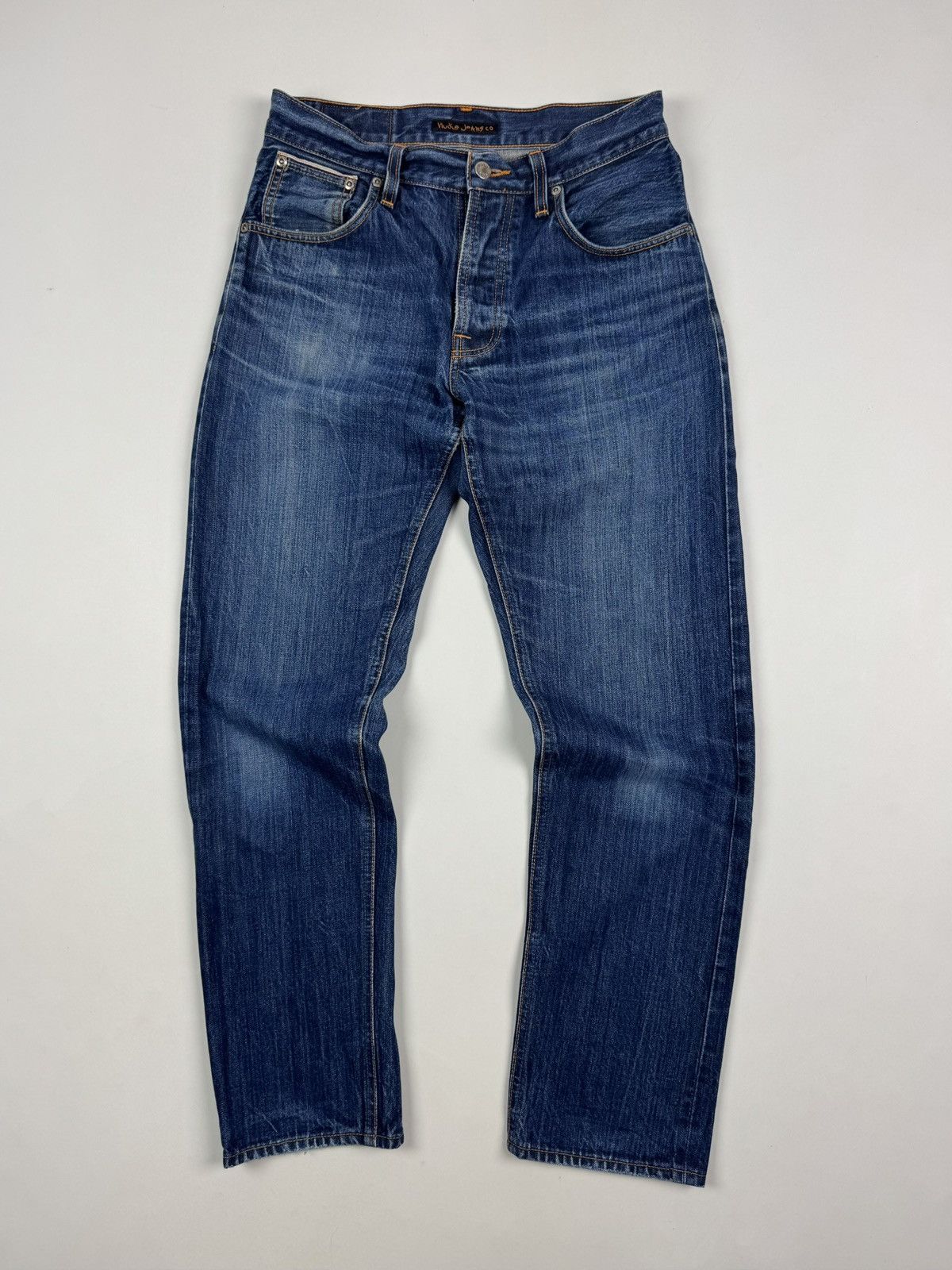 Nudie Jeans Nudie Jeans Steady Eddie Washed Selvage Denim Jeans Pants Size US 30 / EU 46 - 1 Thumbnail
