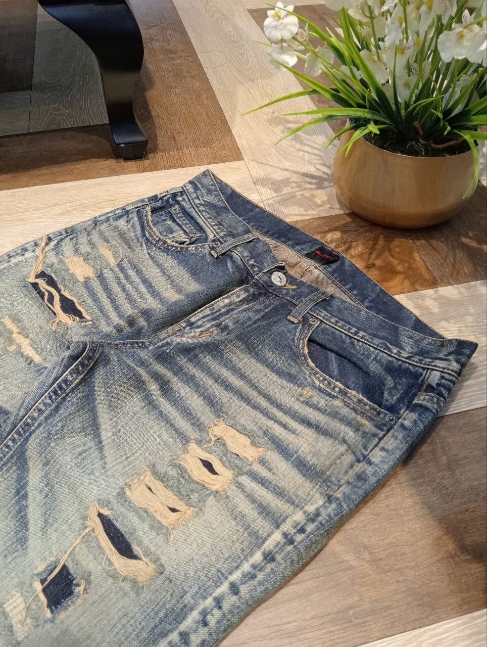 JACKROSE JACKROSE JAPAN BLUE DISTRESSED DENIM PANTS Size US 33 - 5 Thumbnail
