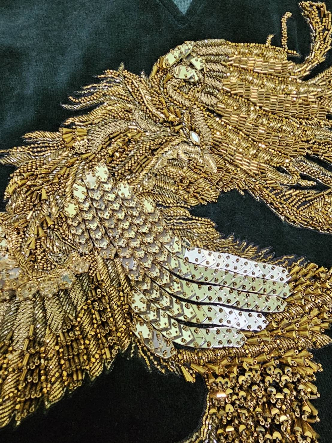 Balmain Balmain super rare Phoenix 3D embellished velvet sweatshirt Size US M / EU 48-50 / 2 - 4 Thumbnail