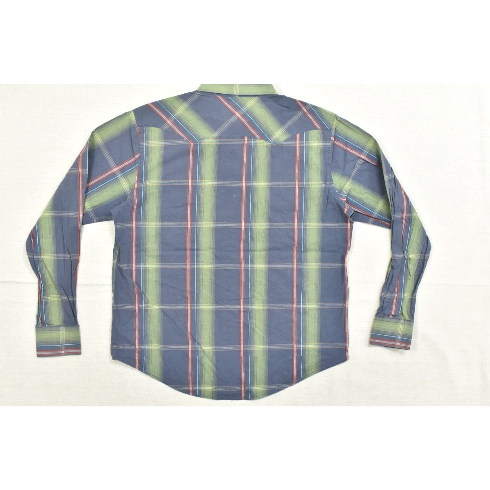 Wrangler Wrangler American Cowboys Men Blue Green Plaid Western Snap Shirt L Pearl Size US L / EU 52-54 / 3 - 2 Thumbnail