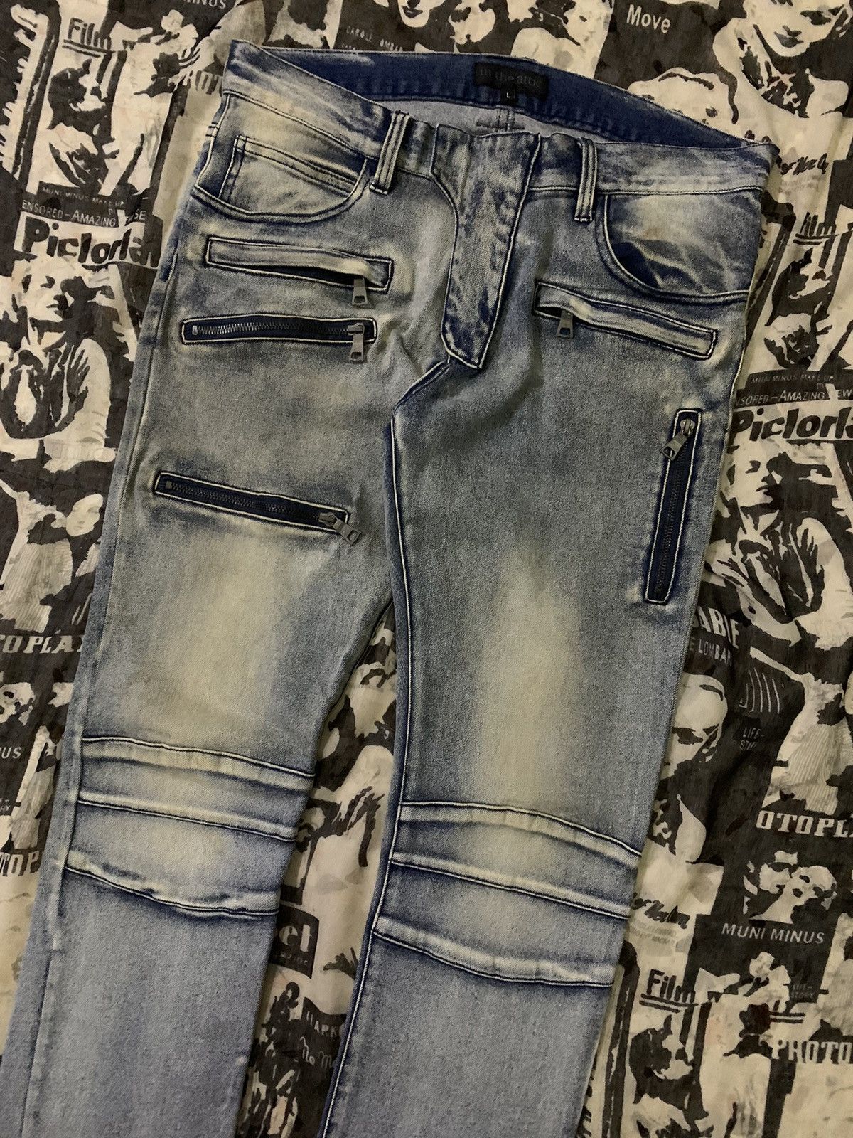 In The Attic 💥Japanese Avant Garde In The Attic Biker Pant Size US 33 - 2 Thumbnail