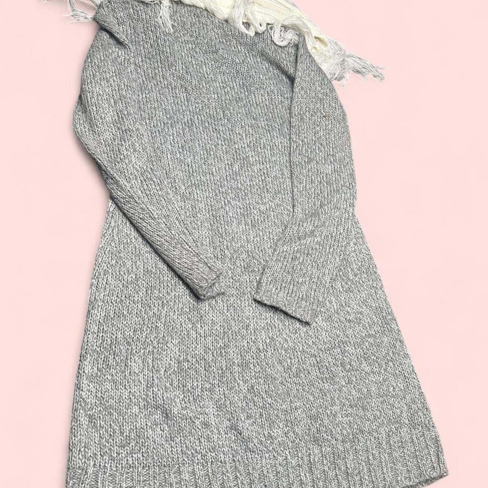 Other Grey and white sweater dress #winterdress Size ONE SIZE - 2 Thumbnail