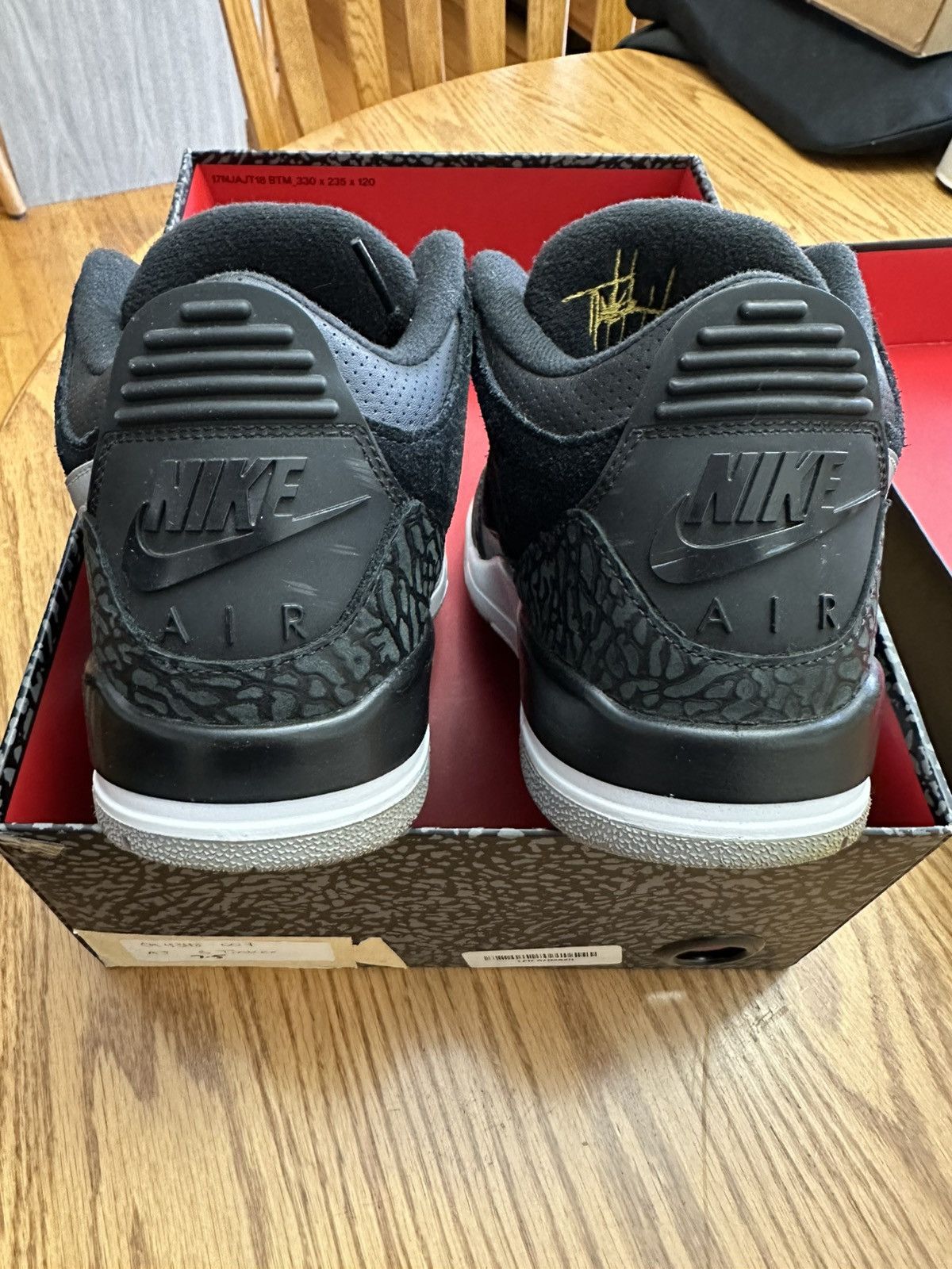 Nike Jordan3 Black Tinker Hatfield Size US 7.5 / EU 40-41 - 2 Thumbnail
