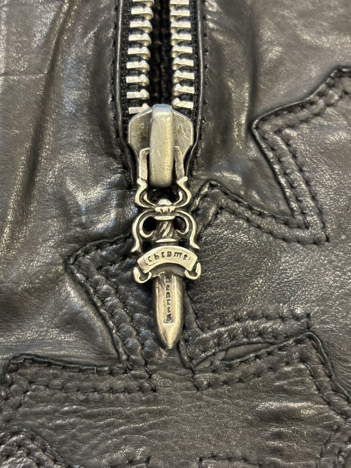 Chrome Hearts 1 of 1 RARE 80 cross Patches leather EZ Rider pullover jkt Size US S / EU 44-46 / 1 - 6 Thumbnail