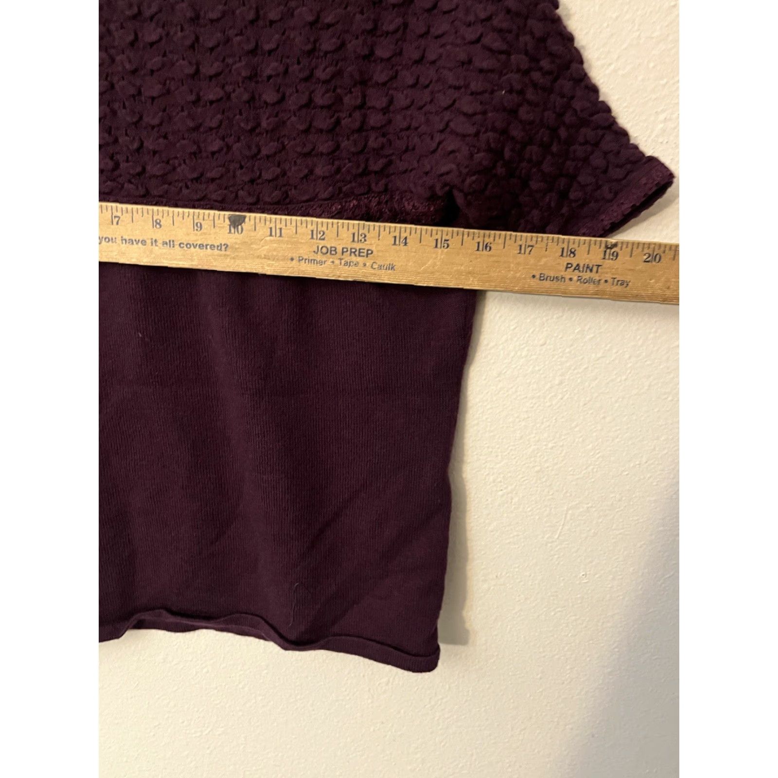 Saks Fifth Avenue VINTAGE Saks Fifth Avenue Blouse Shirt Maroon Square Neck Short Sleeve L Womens Size L / US 10 / IT 46 - 4 Thumbnail