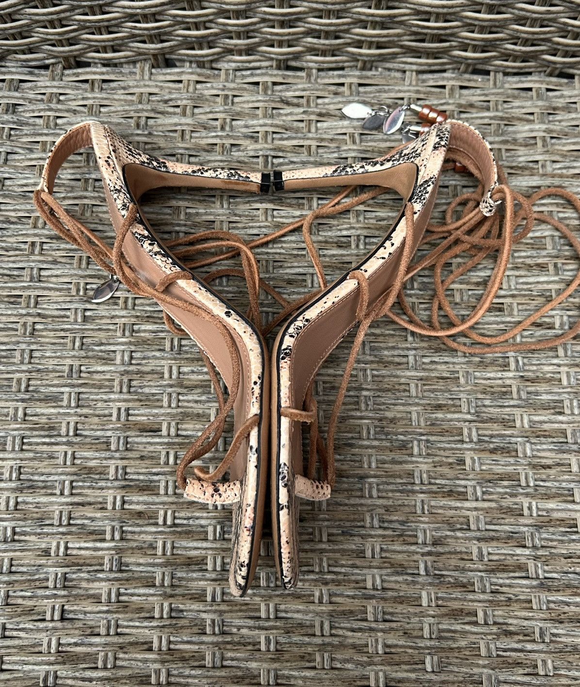 Isabel Marant Isabel Marant Adeia Snake Lace-Up Sandals Strappy Heels Size US 10 / IT 40 - 6 Thumbnail
